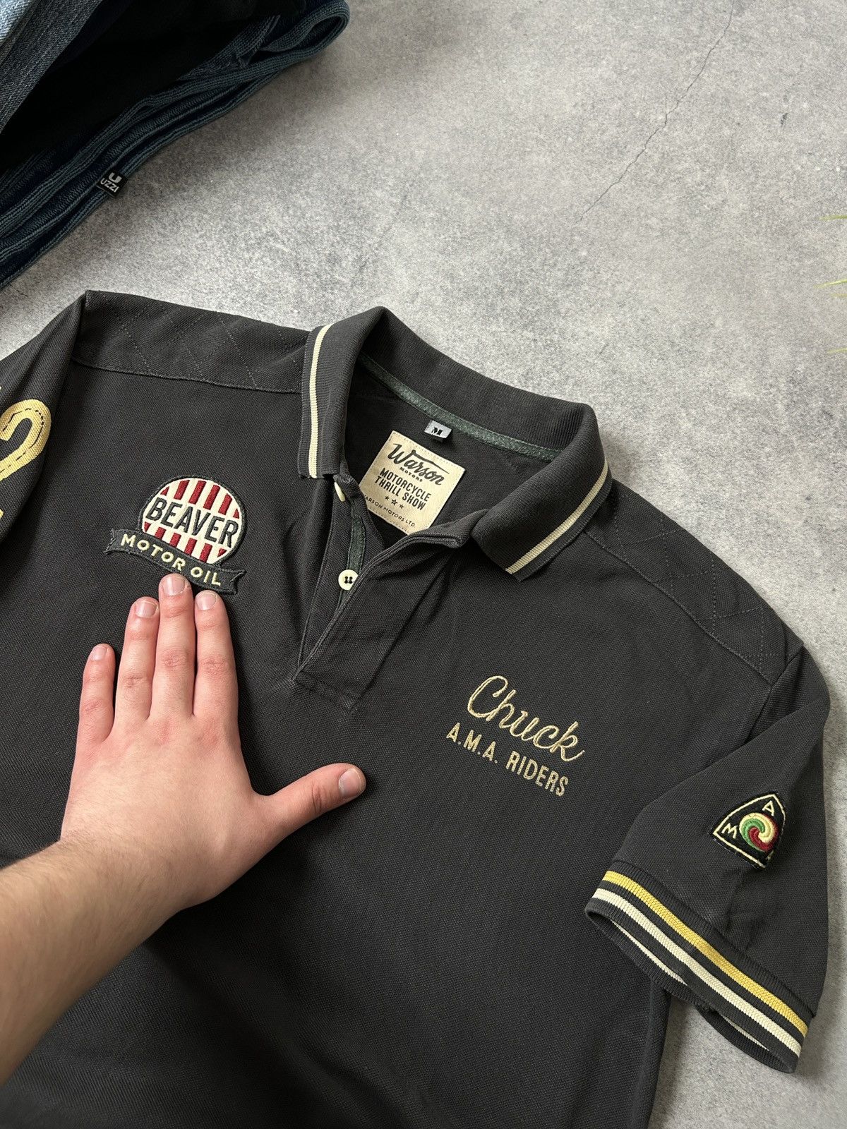 Japanese Brand Vintage Warson Motors Dare-Devils big logo polos mens Size US M / EU 48-50 / 2 - 3 Thumbnail