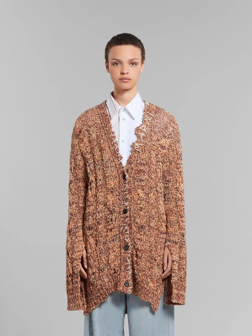 Marni oc11z0525 Mouline Cardigan in Orange Size S / US 4 / IT 40 - 2 Thumbnail