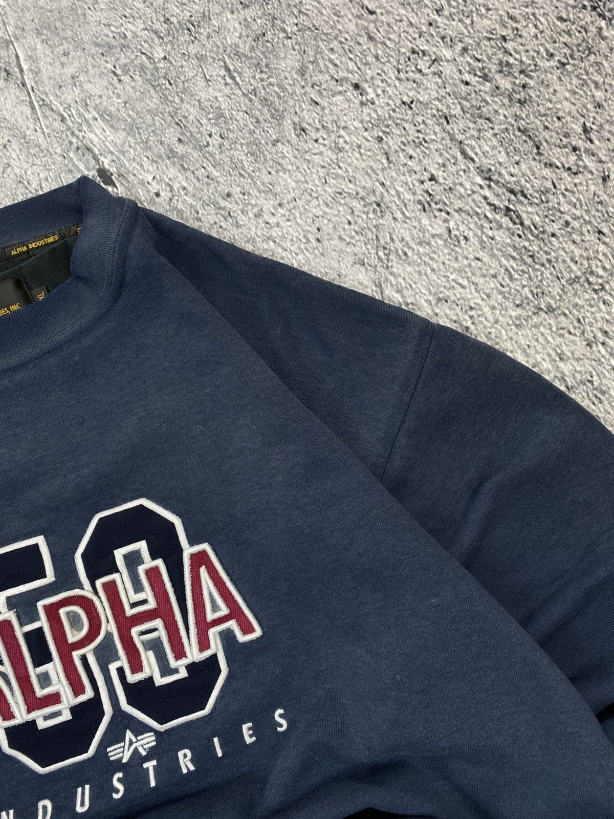 Alpha Industries × Vintage Vintage Sweatshirt Alpha Industries Army 90’ boxy Streetwear Size US XL / EU 56 / 4 - 5 Thumbnail