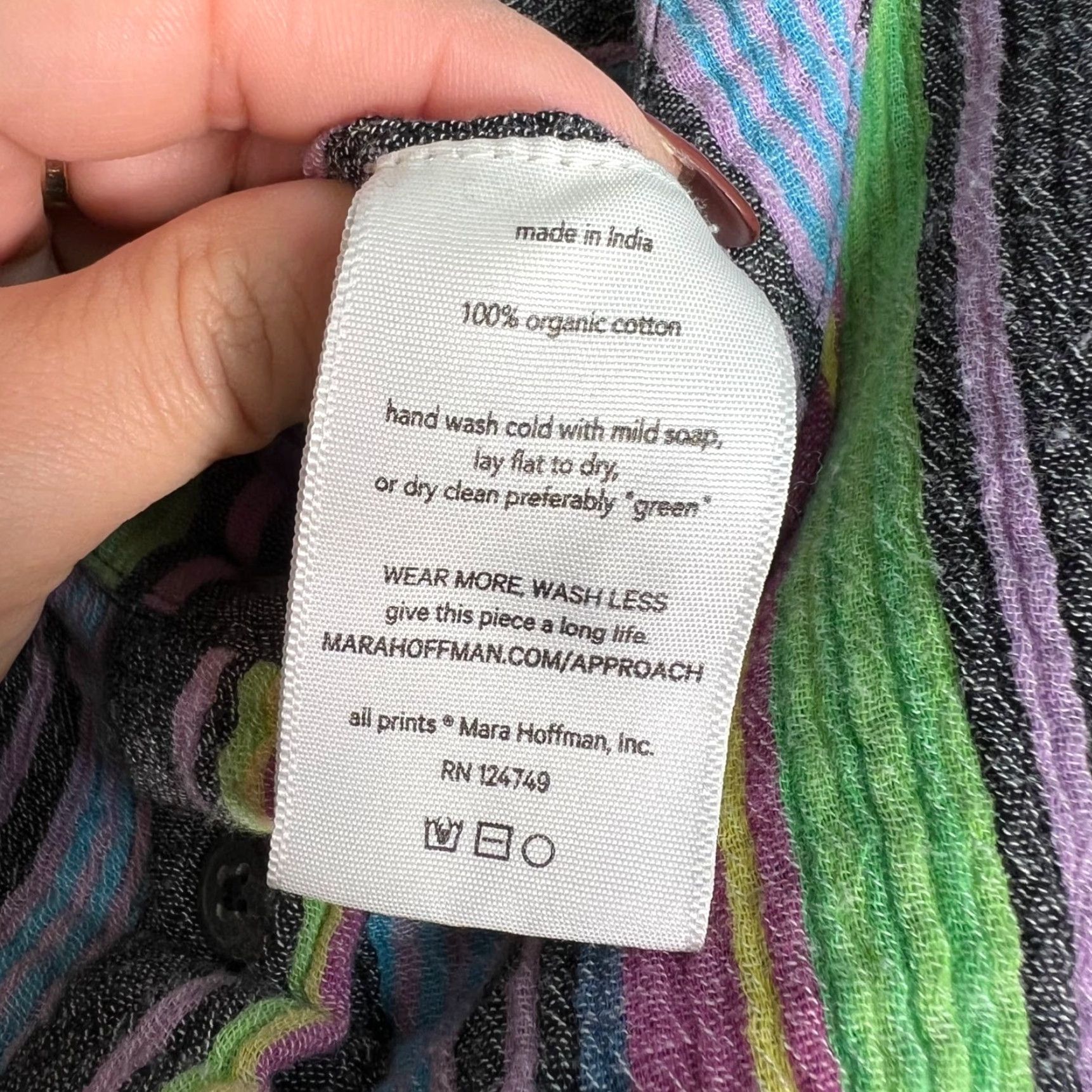 Mara Hoffman Mara Hoffman Striped Organic Cotton Jumpsuit WOMENS XS Multicolor Wide-Leg One-Piece Belt Included Size 26" / US 2 / IT 38 - 4 Thumbnail