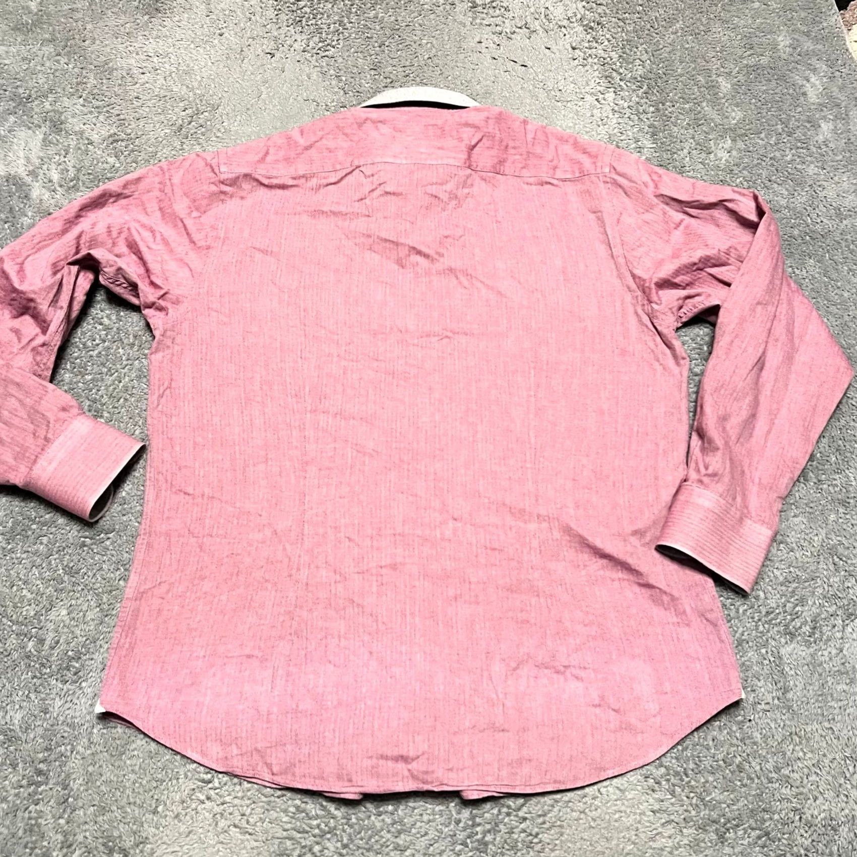 Vintage J. Peterman Shirt Mens M Pink Cotton Long Sleeve Button Contast Collar Size US M / EU 48-50 / 2 - 3 Thumbnail