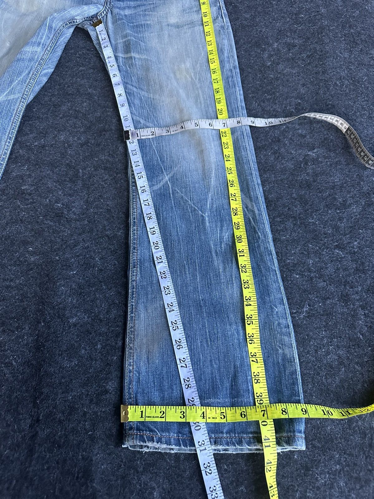Edwin Vintage 90s Edwin 503 Blue Trip Blue Denim 28x31 D375 Size US 28 / EU 44 - 12 Thumbnail