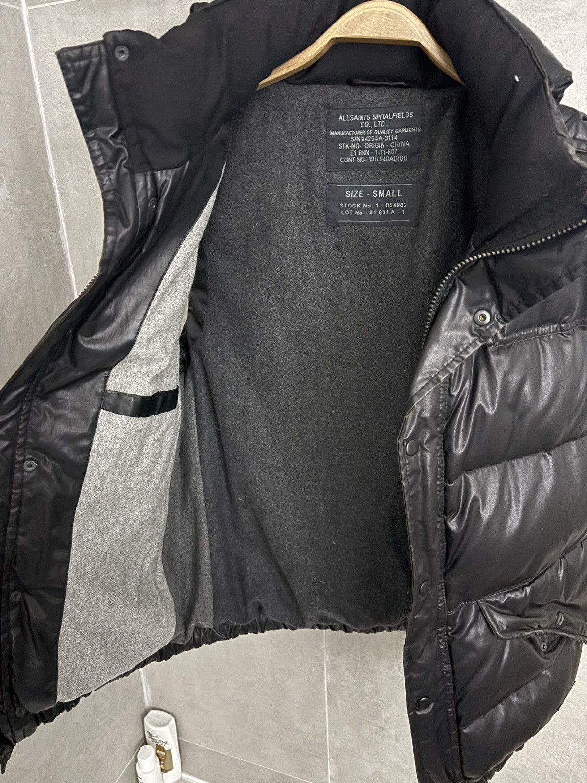 Allsaints AllSaints Spitalfields Vintage Down Gilet – Nylon / Leather Size US M / EU 48-50 / 2 - 3 Thumbnail
