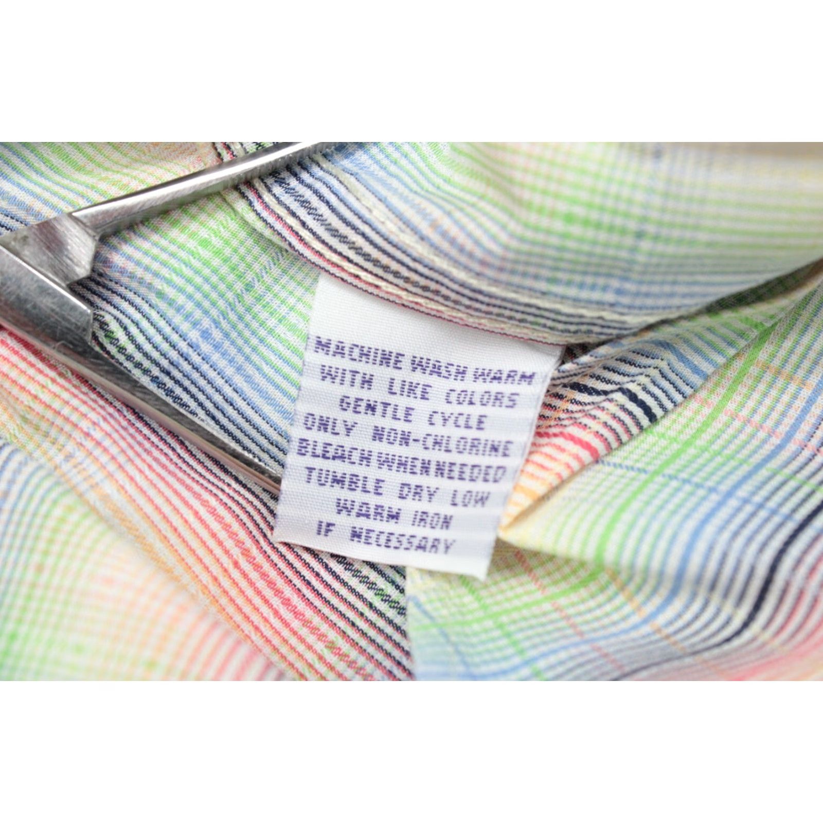 Rainbow Alan Flusser Shirt Men's 2XL Short Sleeve Multi-Color Plaid Rainbow Preppy Size US XXL / EU 58 / 5 - 5 Thumbnail