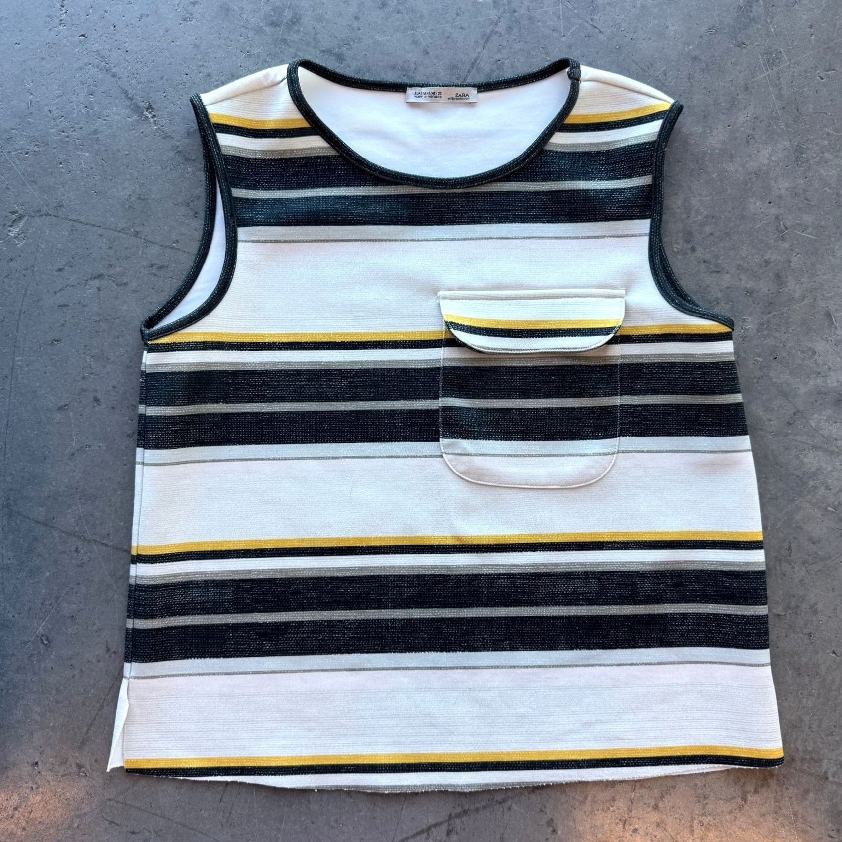 Zara VINTAGE Zara Black White Striped Tank Top Women Small Tank Shirt Casual Business Size M / US 6-8 / IT 42-44 - 2 Thumbnail