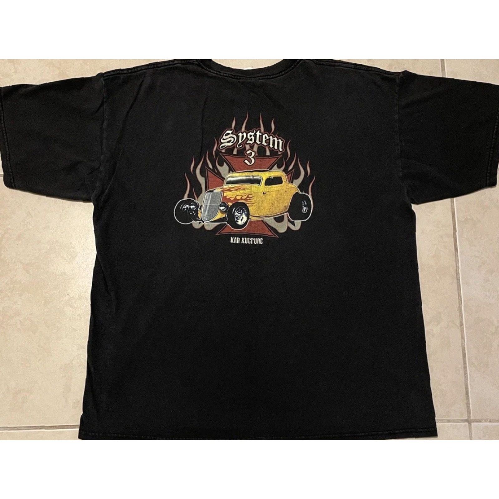 JNCO VINTAGE Iron Cross Faded Flames Shirt XL Black MENS T-Shirt Short Sleeve Punk Rock Biker Skate Surf 90s Y2K JapanNo? Size US XL / EU 56 / 4 - 2 Thumbnail