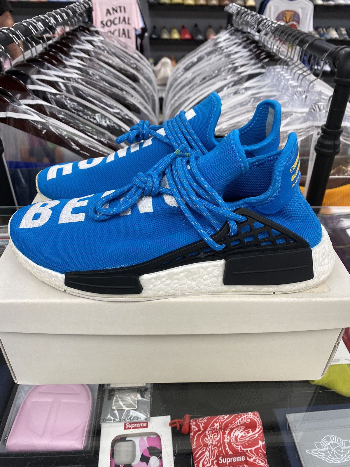Adidas Adidas x Pharrell Human Race Sharp Blue 7.5 100% authentic Size US 7.5 / EU 40-41 - 1 Thumbnail