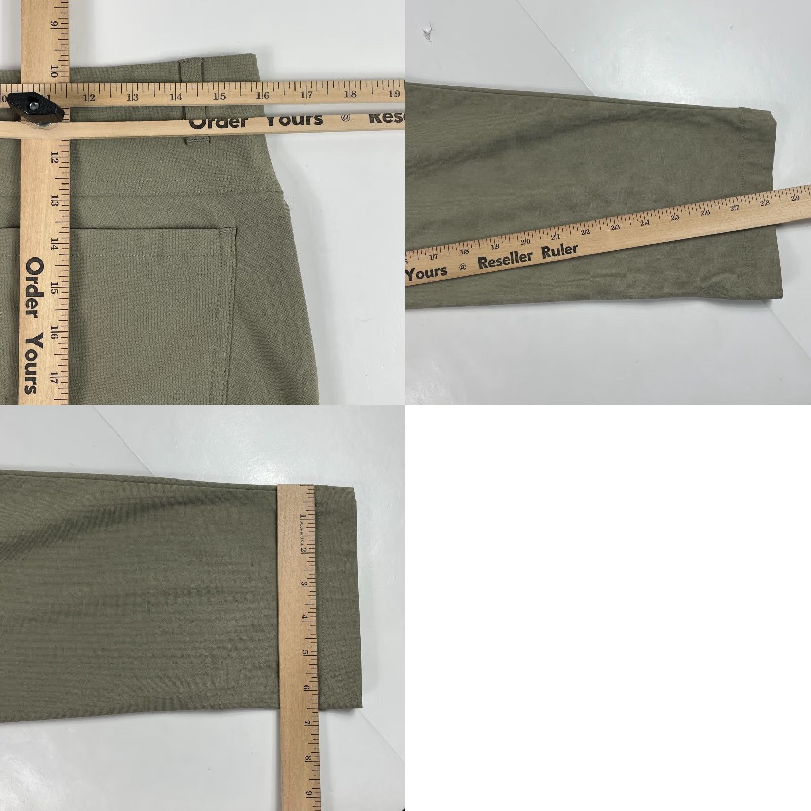 Vintage VRST Pants Mens 32 x 30 Green Golf Tapered Leg Stretch Preppy Dress Pants Slim 5-Pocket Vintage? Size US 32 / EU 48 - 9 Thumbnail