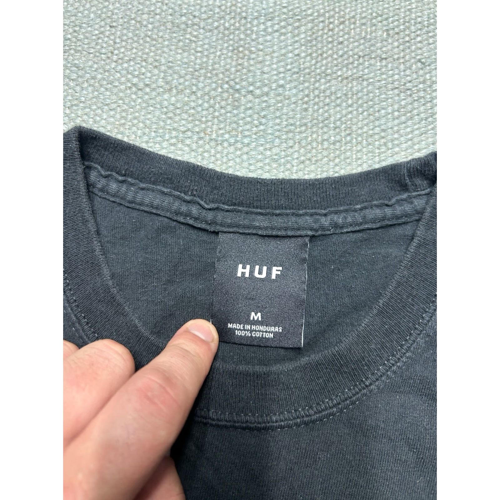 Huf HUF T-Shirt Skater Graphic Worldwide Flags Adult Medium Black Mens Shirts Size US M / EU 48-50 / 2 - 5 Thumbnail