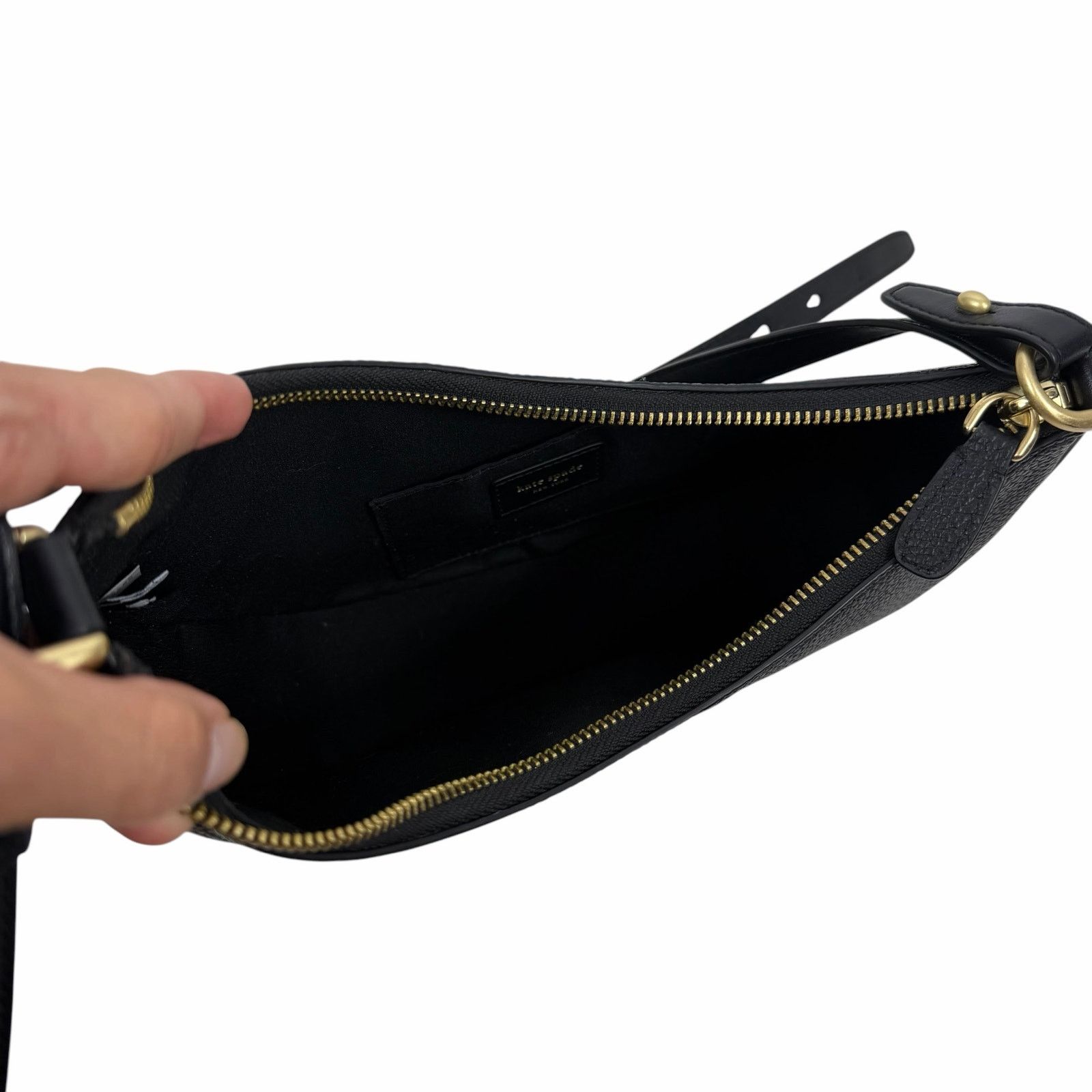 Kate Spade Kate Spade Duo Small Pebbled Leather Crossbody Bag Black Size ONE SIZE - 16 Thumbnail