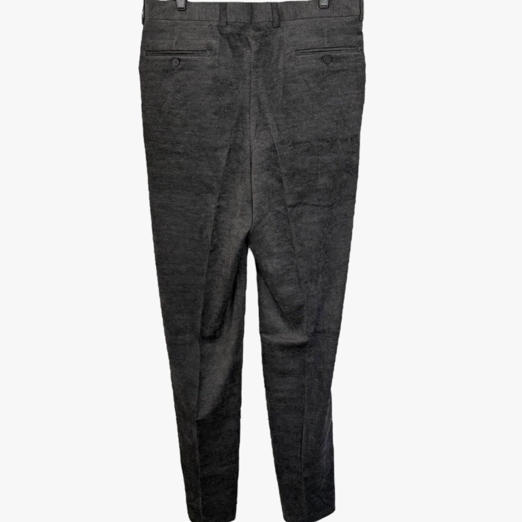 Vintage Linea Naturale Italian Water-Resistant Pleated Dress Pants Gray 34R Mens Regular Inseam 38in New Fall Spring Winter Size US 34 / EU 50 - 4 Thumbnail