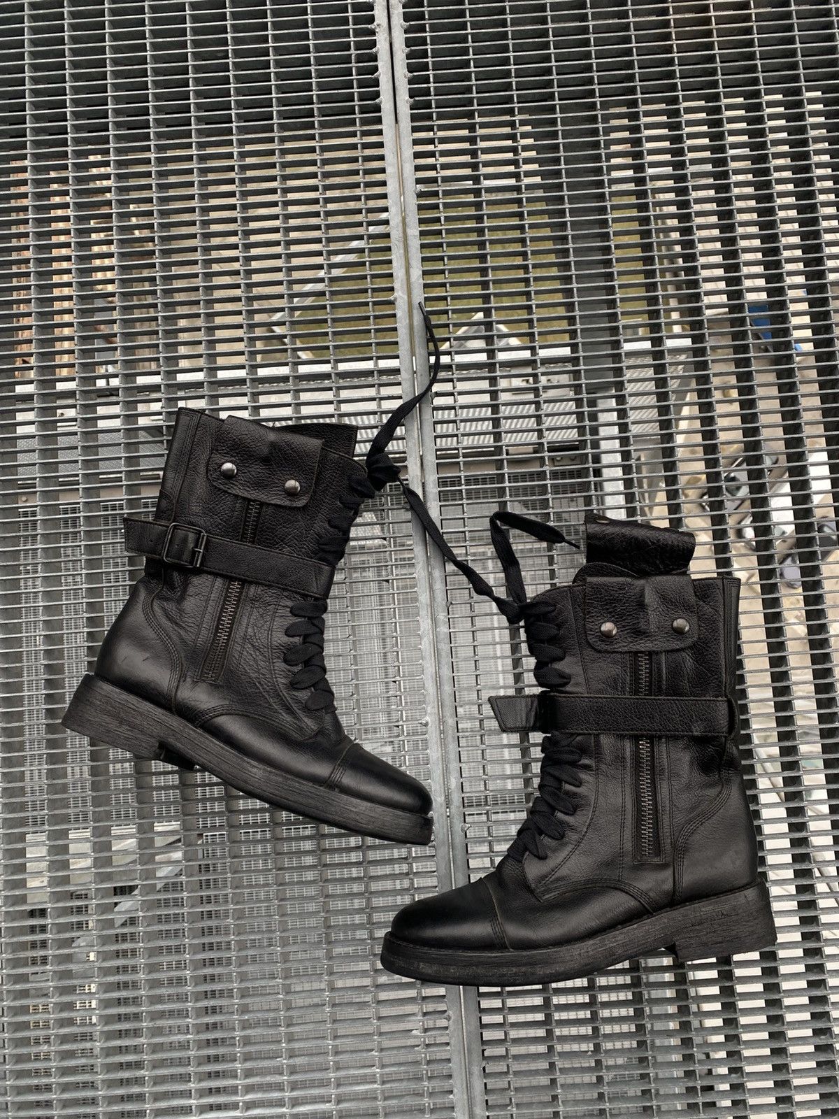 Ann Demeulemeester Ann Demeulemeester Leather Runway Biker Boots Size US 7 / IT 37 - 2 Thumbnail