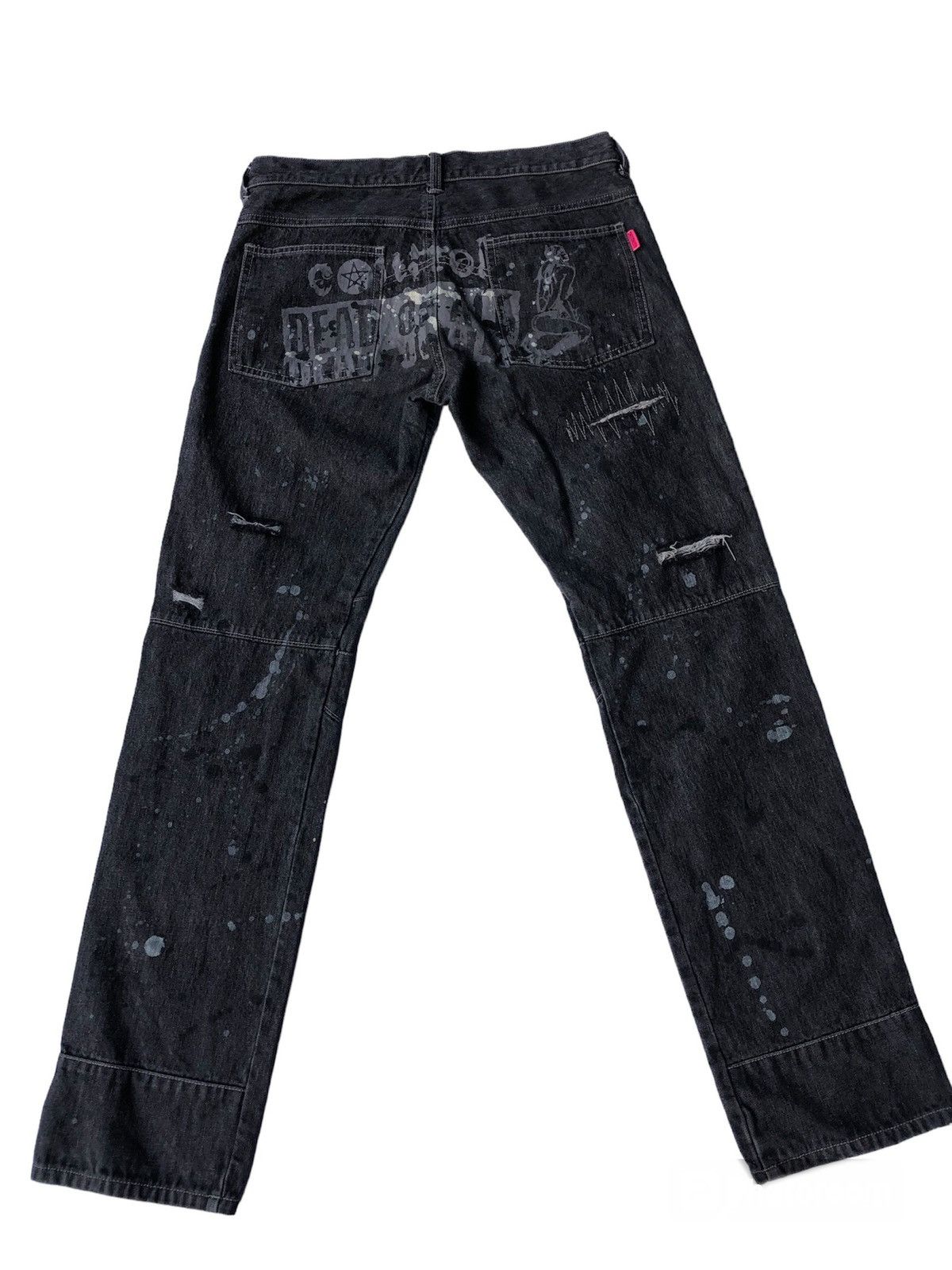 Japanese Brand 🔥RARE 90’s ALGONQUINS DIstressed Punk Anarchy Influence Size US 30 / EU 46 - 1 Thumbnail