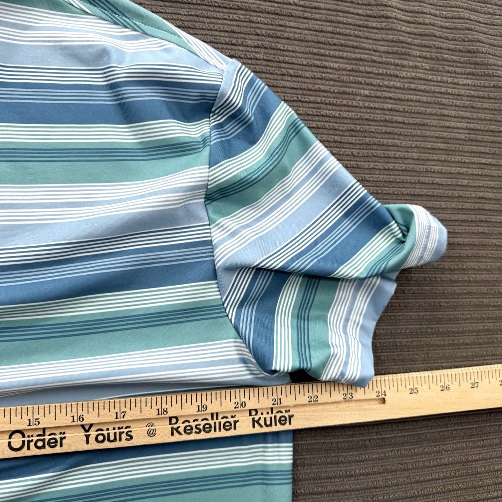 Vintage Hickey Freeman Polo Shirt Men Small Striped Polyester Golf Performance Size US S / EU 44-46 / 1 - 5 Thumbnail