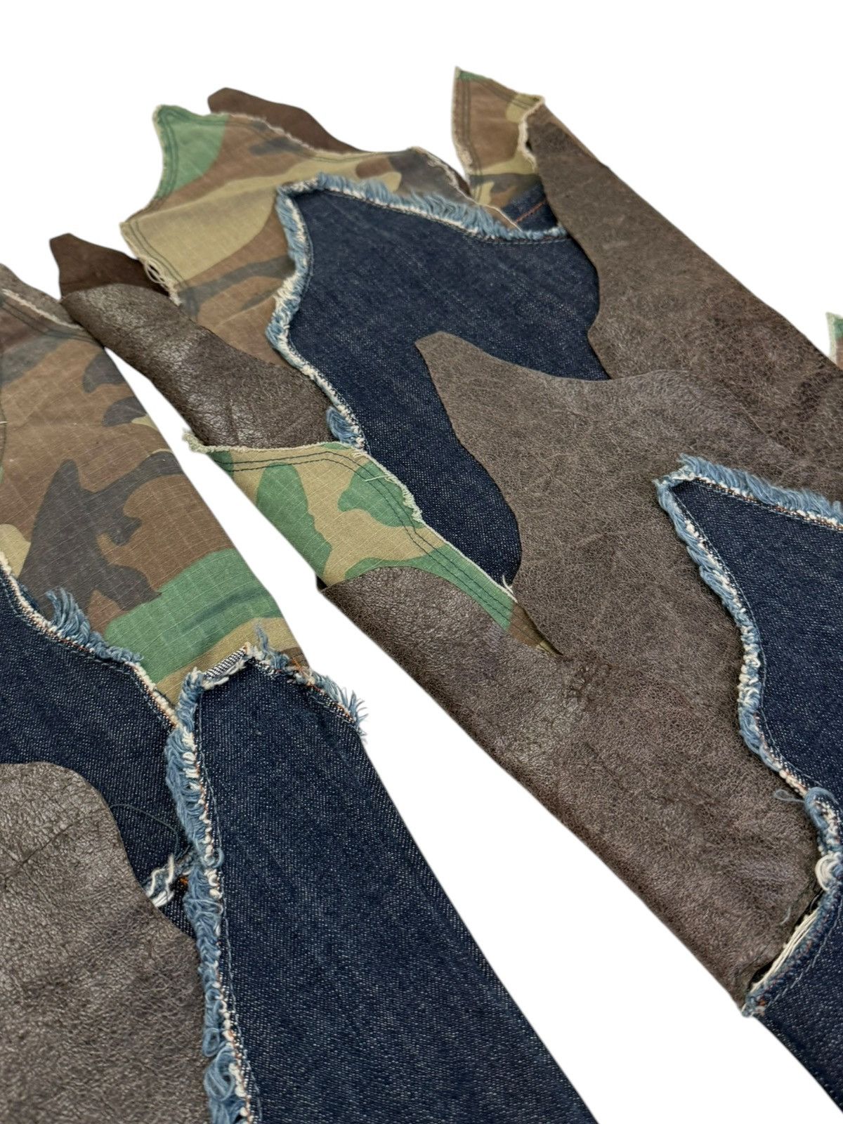 Jean Paul Gaultier 2000’s Foliage Flare Denim Pants Size US 33 - 10 Thumbnail
