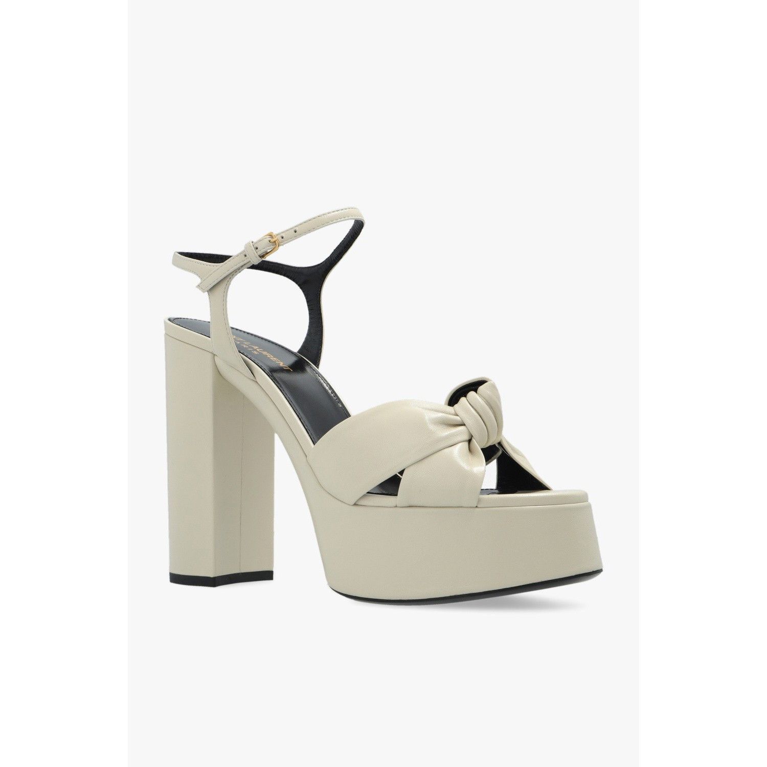 Saint Laurent Paris SAINT LAURENT Bianca Ivory Platform Sandals New & Authentic Size US 12 / IT 42 - 2 Thumbnail