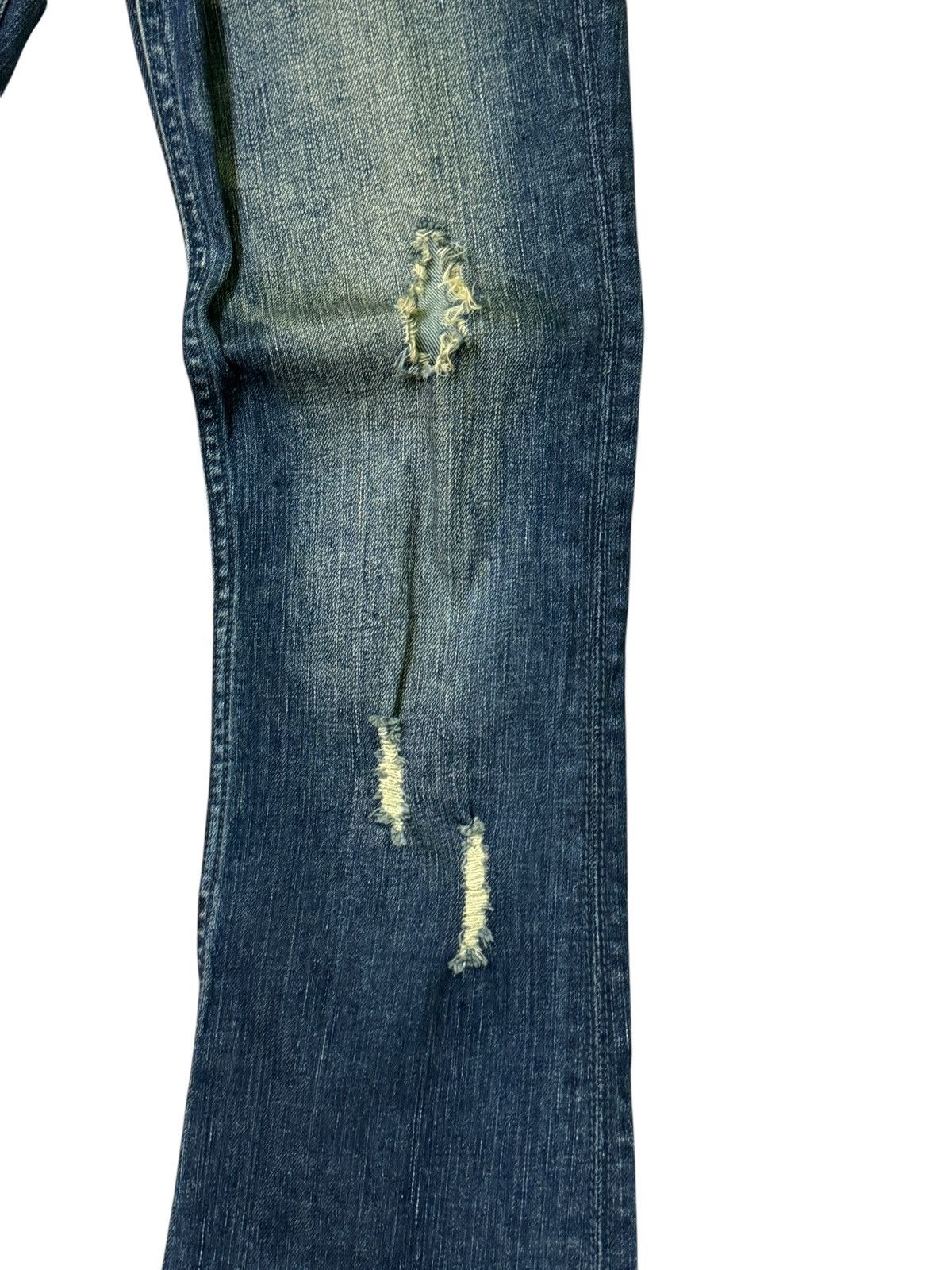 If Six Was Nine Flared Buffalo Jeans Embroidered Distress Low Waist Denim Size US 29 - 8 Thumbnail