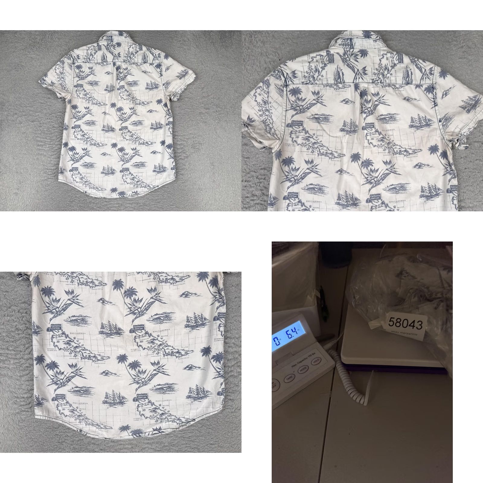 Vintage Arizona Jean Co Shirt Mens S White Short Sleeve Nautical Map Button Up Size US S / EU 44-46 / 1 - 9 Thumbnail
