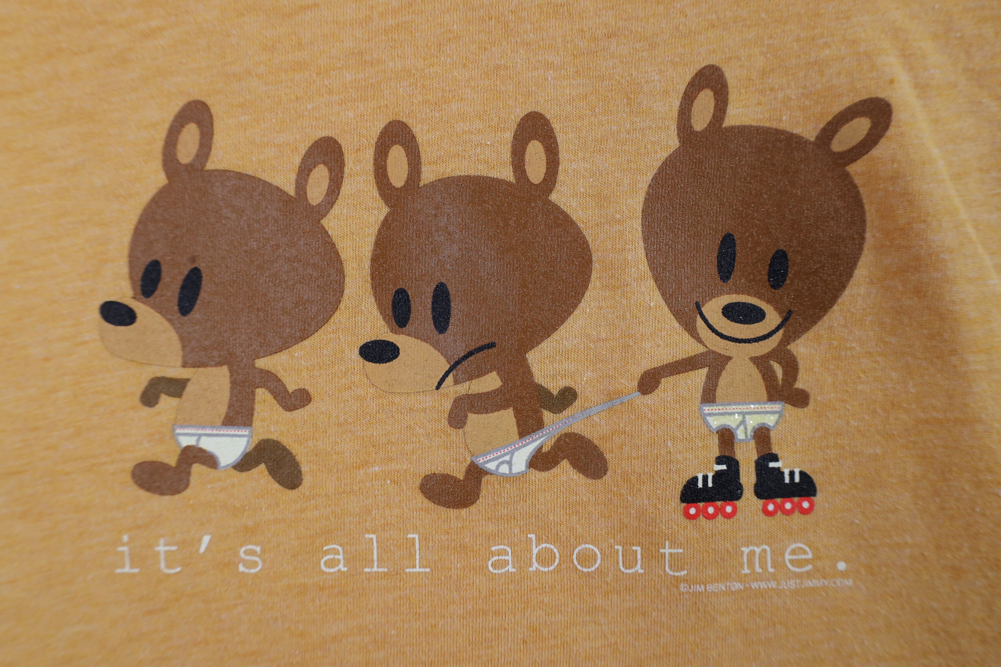 Vintage Vintage Y2K Jim Benton Bear It's All About Me T-Shirt Size L / US 10 / IT 46 - 4 Thumbnail
