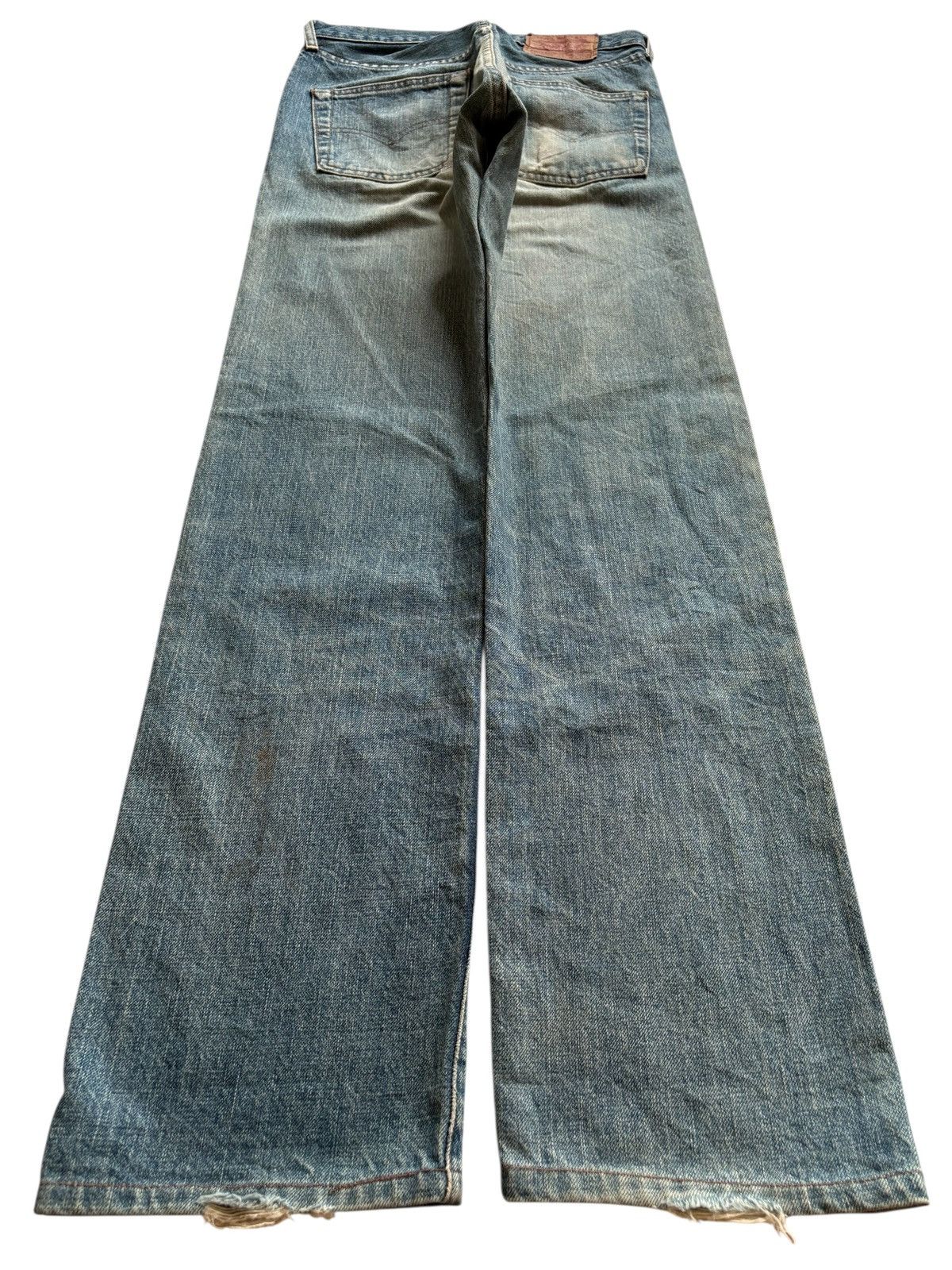 Levi's Vintage 80s Levis 502XX Big E Selvedge Distress Loose Jean Size US 28 / EU 44 - 2 Thumbnail