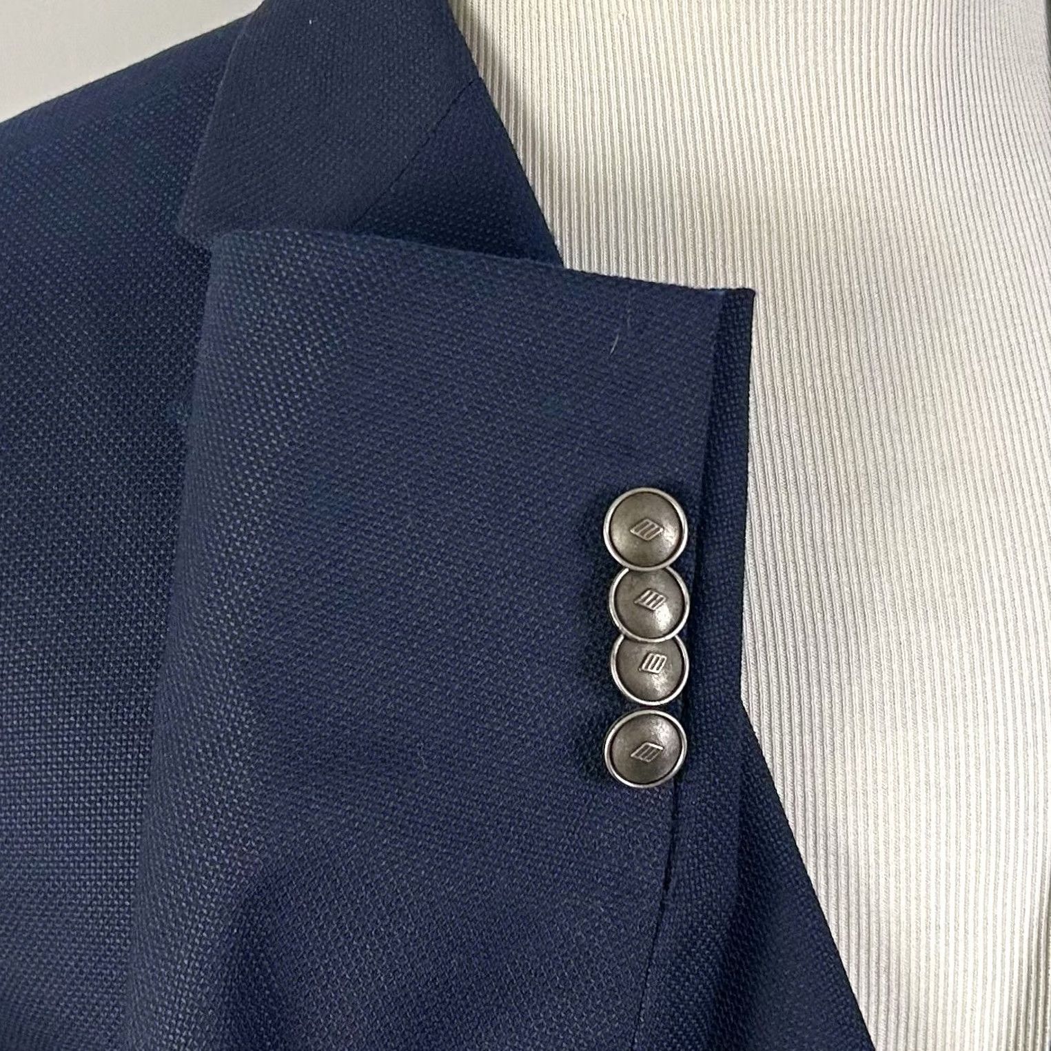 Joseph Abboud Joseph Abboud Blazer 52R Executive Fit Wool Navy Two-Button Notch Lapel Vented Reda Blue Wool Mens Blazer 52R Regular Jacket Size 52R - 6 Thumbnail