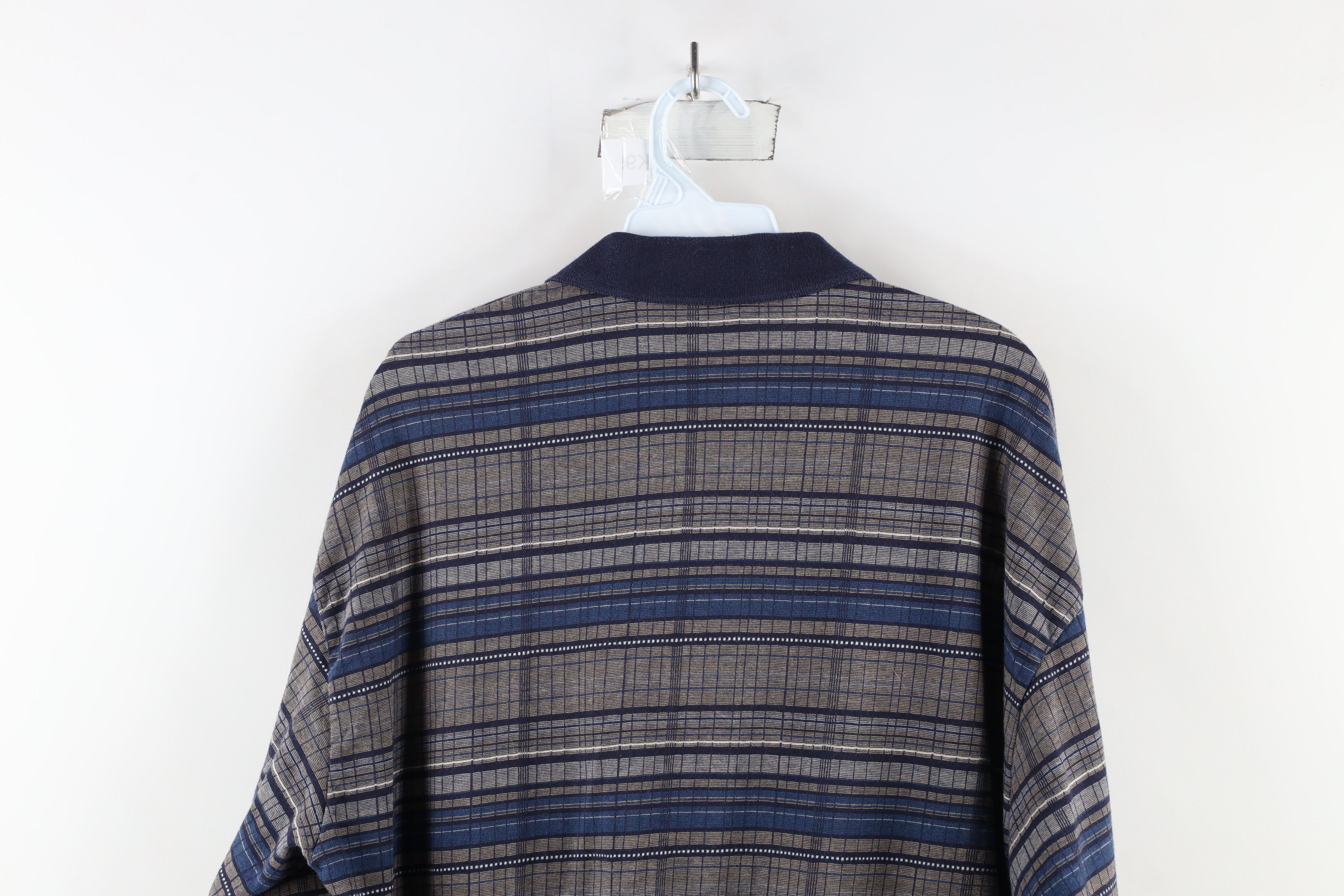 Vintage Vintage 90s Streetwear Knit Long Sleeve Pullover Polo Shirt Size US XL / EU 56 / 4 - 9 Thumbnail