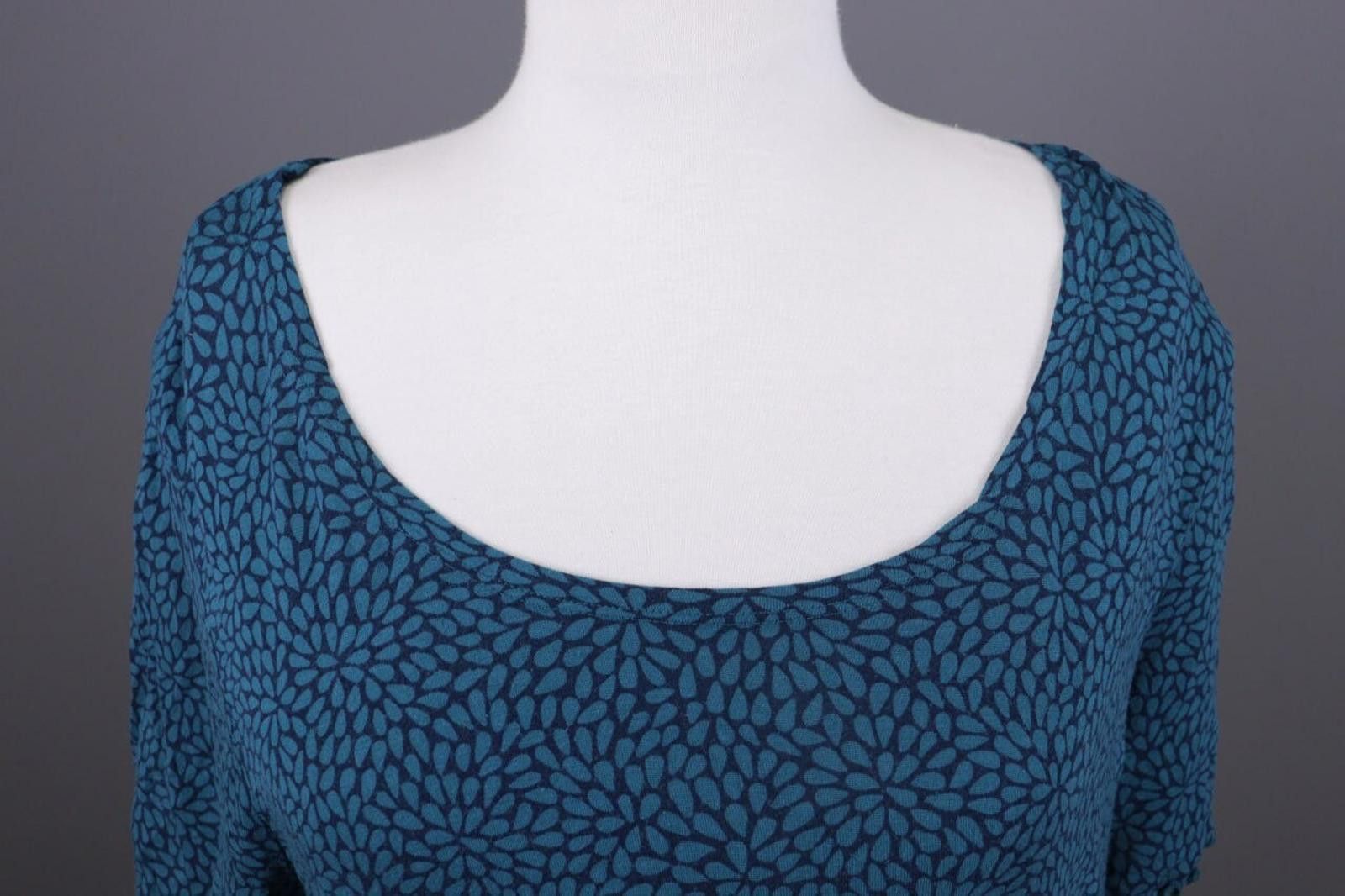 Designer Gudrun Sjoden Blue Floral Oversize Lagenlook Dress Size L Size L / US 10 / IT 46 - 6 Thumbnail