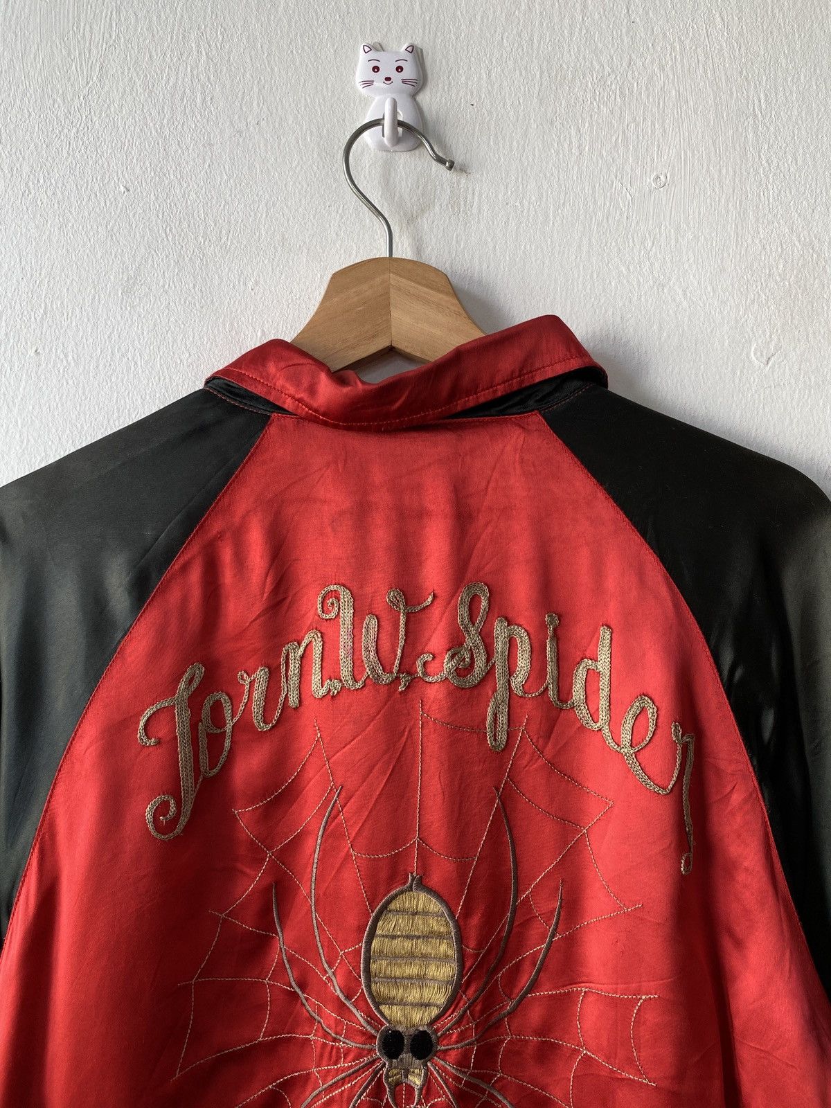 Japanese Brand × Vintage Vintage Crawler Skulls Spider Embroidery Japan Rayon Jacket Size US M / EU 48-50 / 2 - 13 Thumbnail