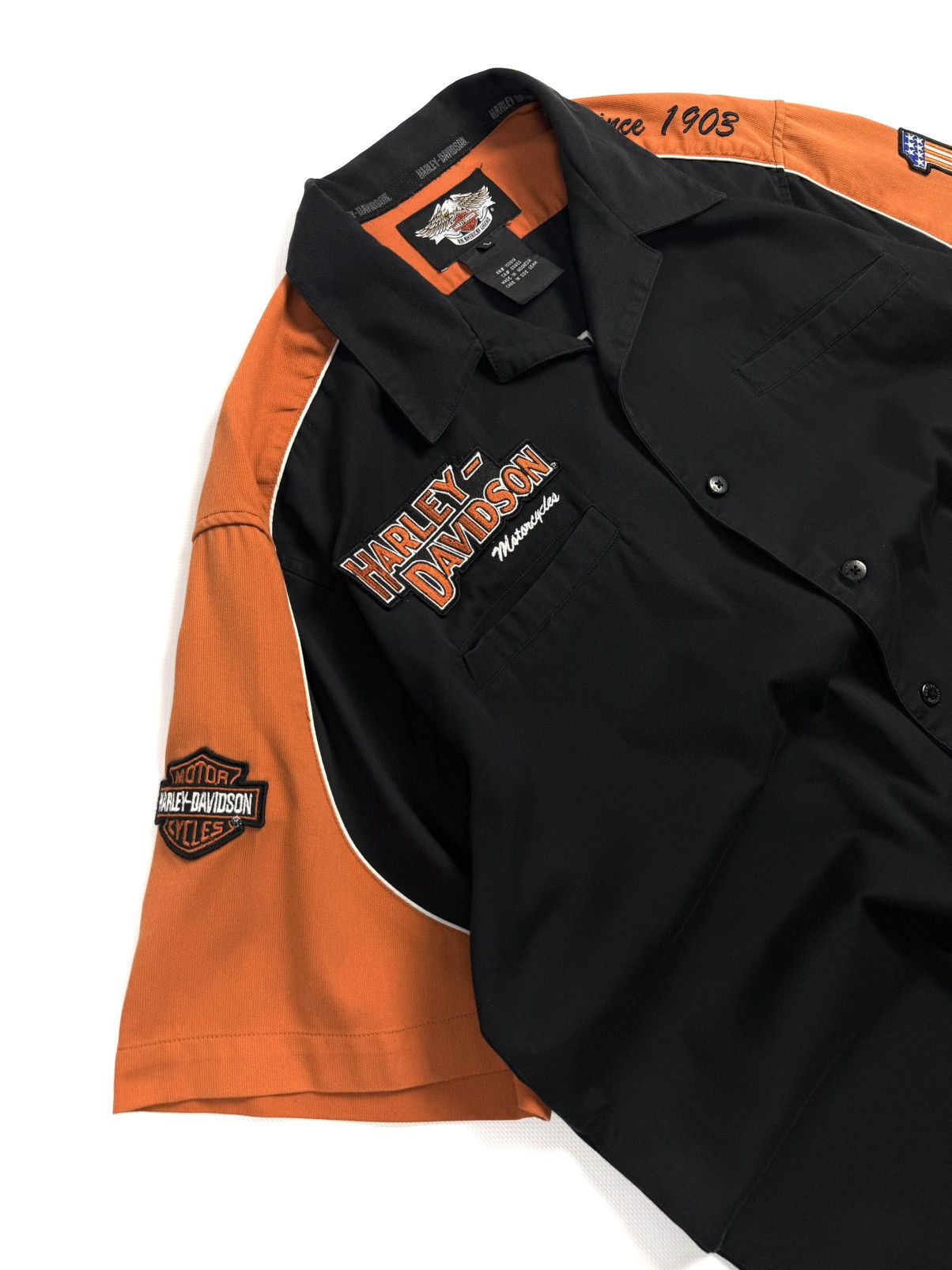 Harley Davidson Harley Davidson Vintage Mechanic Shop Shirt Rare Biker USA Size US L / EU 52-54 / 3 - 7 Thumbnail