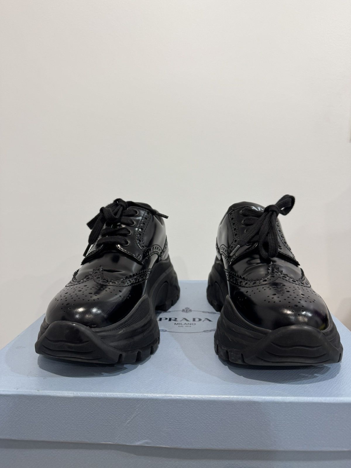 Prada Prada platform derby brogue creeper Size US 6 / IT 36 - 2 Thumbnail