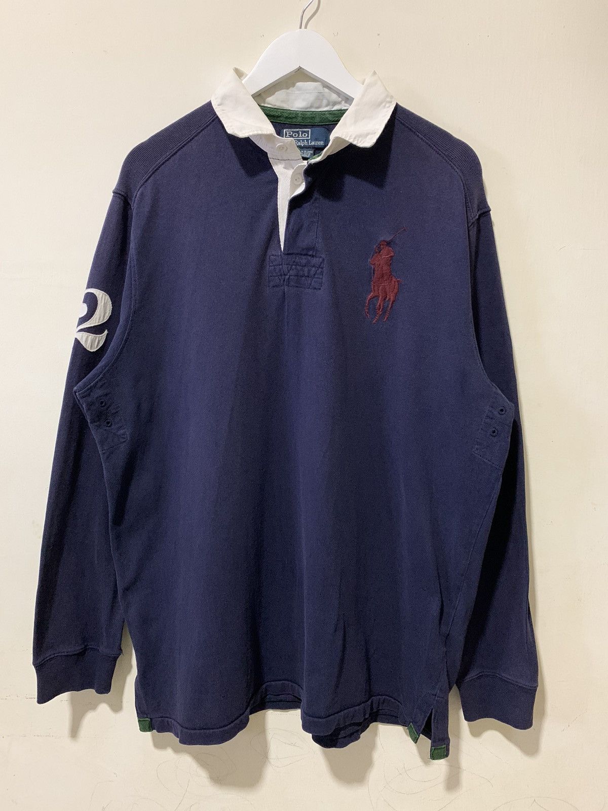 Polo Ralph Lauren Vintage 90s Polo Ralph Lauren Rugby Long Sleeve Size US L / EU 52-54 / 3 - 1 Thumbnail
