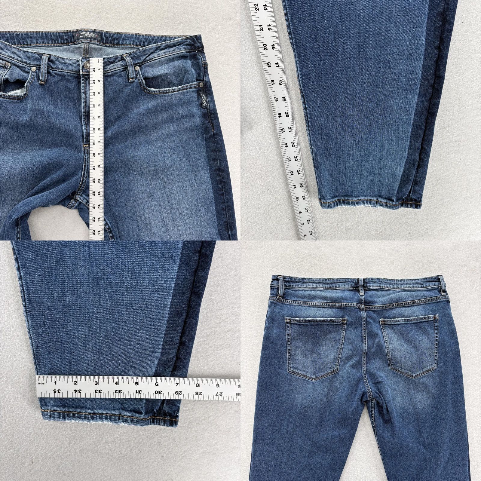 Silver Jeans Co. VINTAGE Silver Jeans Womens Jeans Skinny Slim 20 Blue Medium Wash Stretch Denim Size 42" / US 20 - 8 Thumbnail
