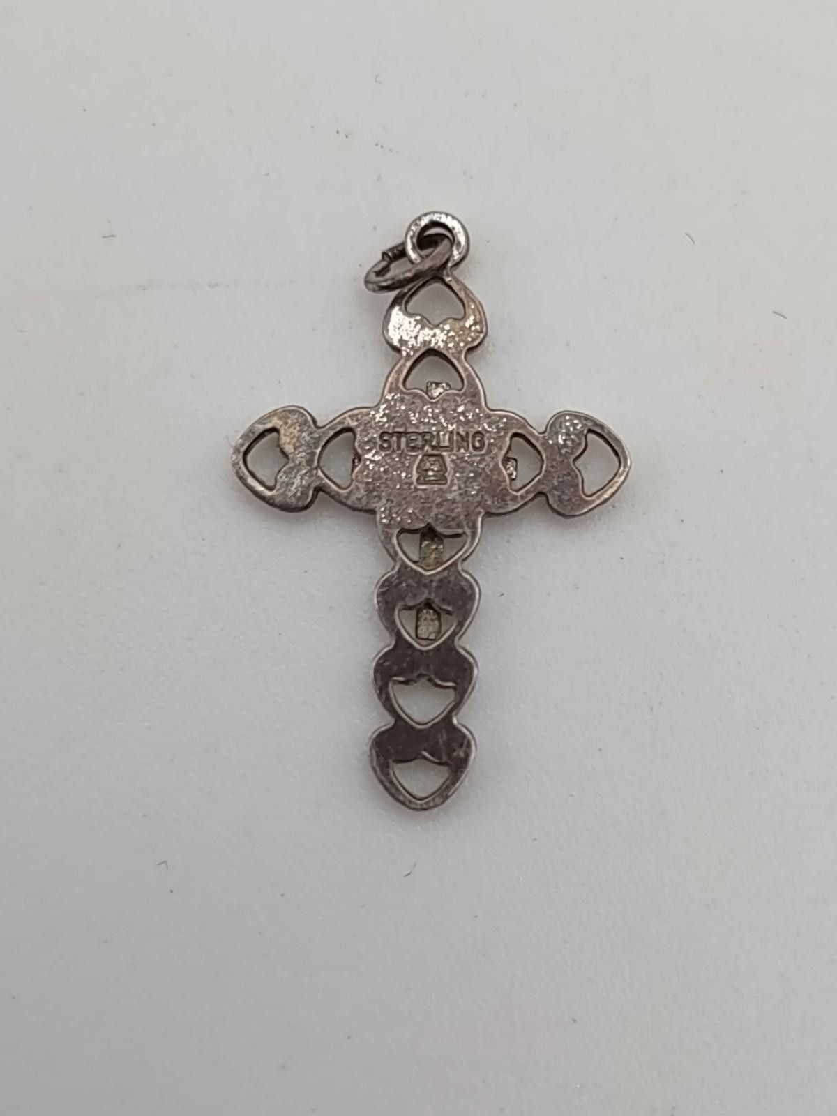 The Unbranded Brand VTG Sterling Silver Antiochian Style Cross Charm Pendant 925 Size ONE SIZE - 2 Thumbnail