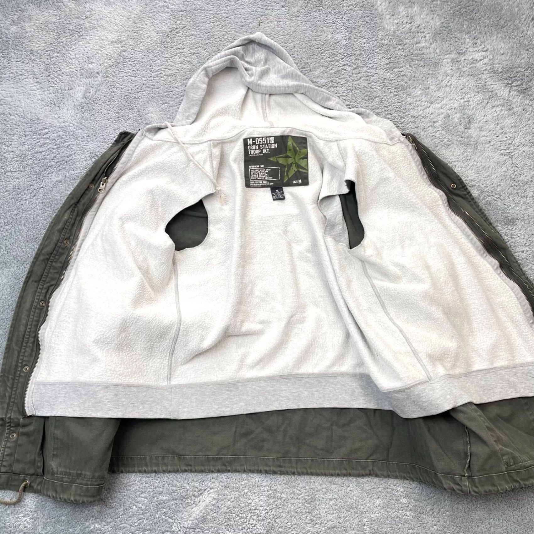 Vintage VTG Military Jacket Mens M Green 2 1n 1 Coat Hooded Utility Field Army Urban URBN STATION Jacket Size US M / EU 48-50 / 2 - 5 Thumbnail