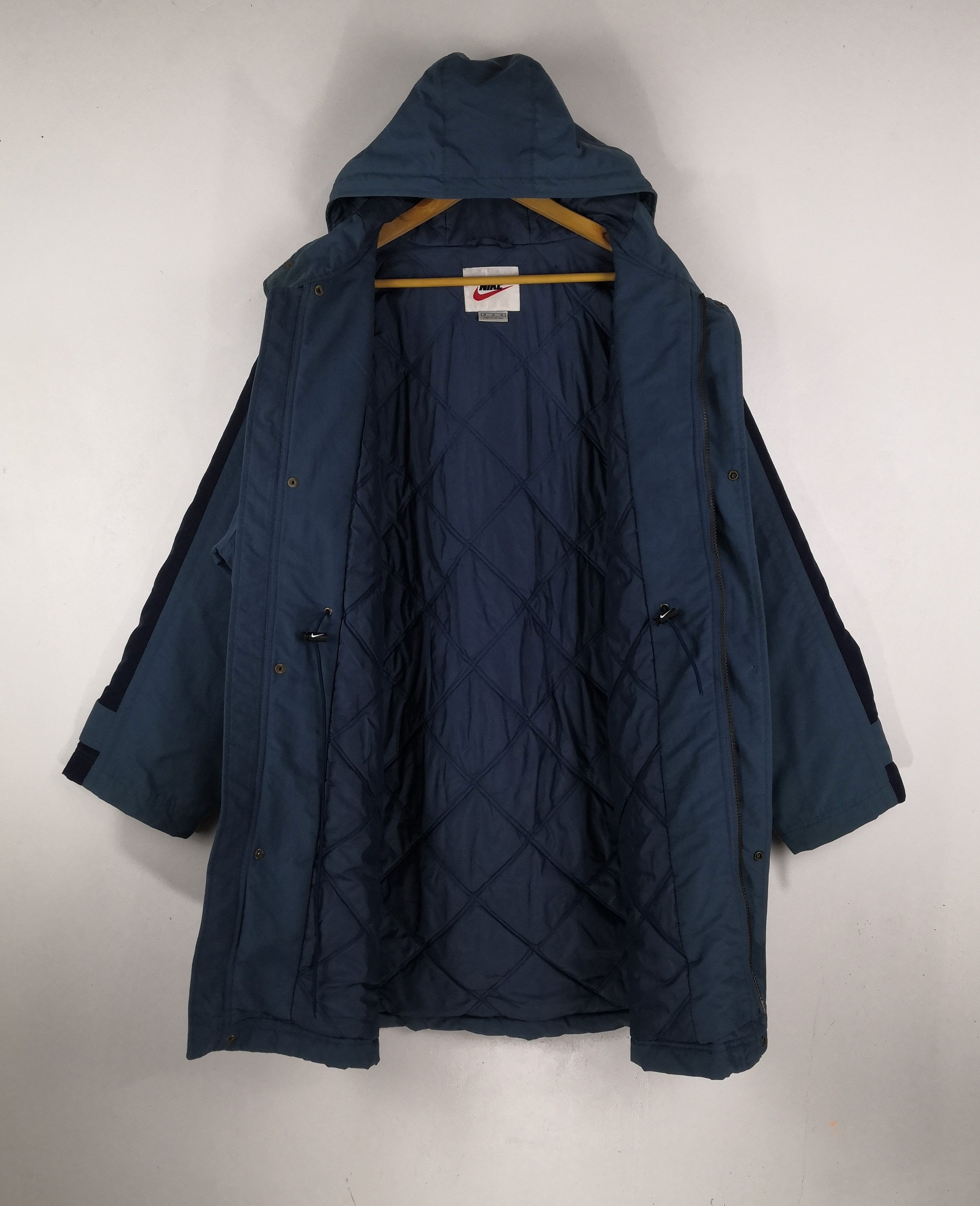 Nike Vintage 90s Nike Puffer Long Jacket Big Logo Nike Hoodie Size US L / EU 52-54 / 3 - 3 Thumbnail