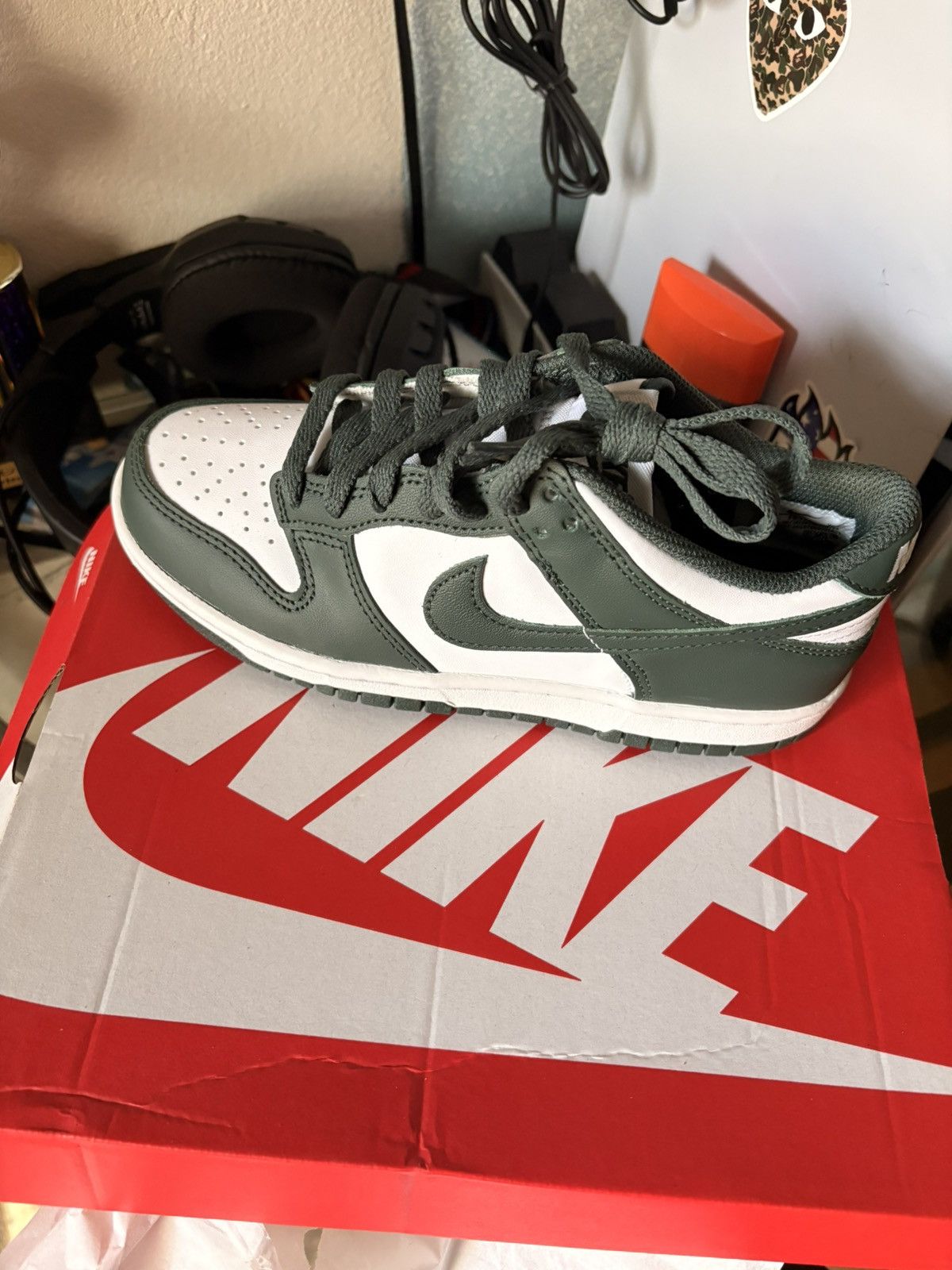 Nike Nike dunk low vintage green Size US 5.5 / IT 35.5 - 1 Thumbnail