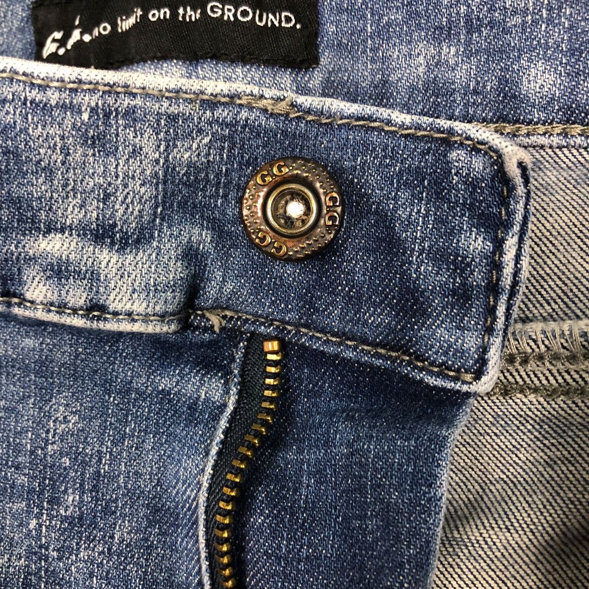 Japanese Brand G.G Archive Distressed Biker Jeans – Rare Japan Denim Size US 34 / EU 50 - 20 Thumbnail