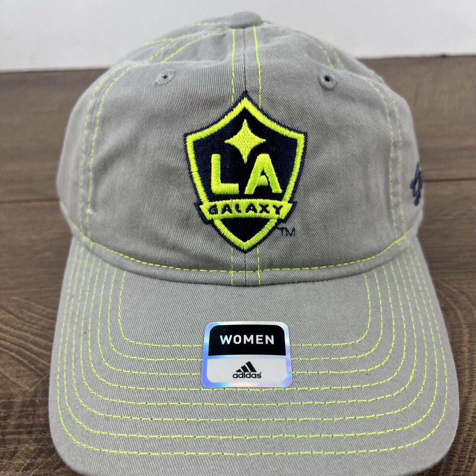 Adidas LA Galaxy Adidas Hat Womens MLS Hat Gray Cap Adjustable Hat Size ONE SIZE - 6 Thumbnail