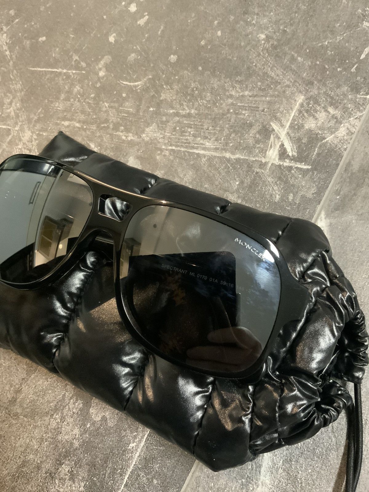Moncler Moncler Spectrant ML0170 (01A) BLACK shades sunglasses Size ONE SIZE - 5 Thumbnail