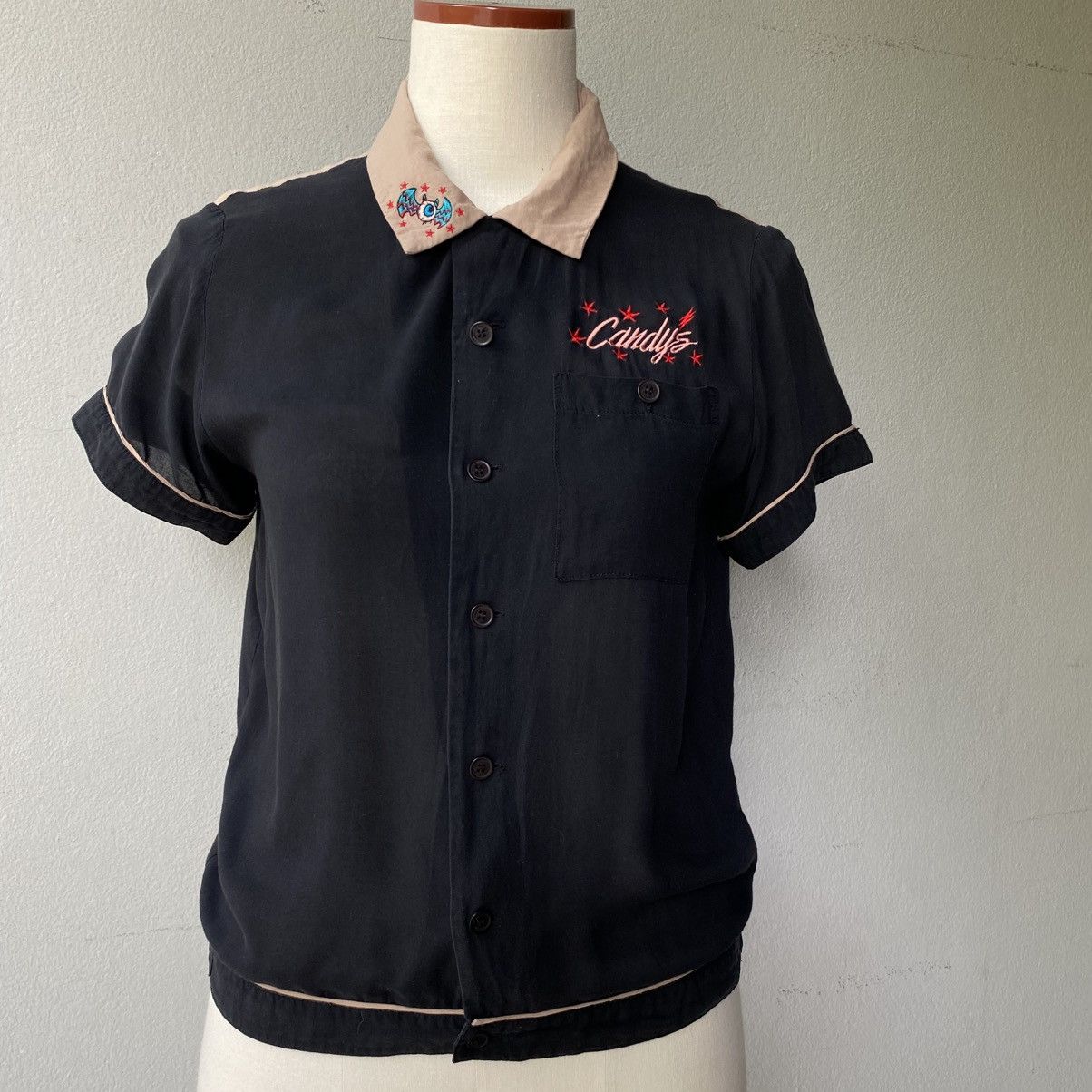 Japanese Brand Candy Stripper Jamming Lane Embroidered Bowling Shirt Size US M / EU 48-50 / 2 - 11 Thumbnail