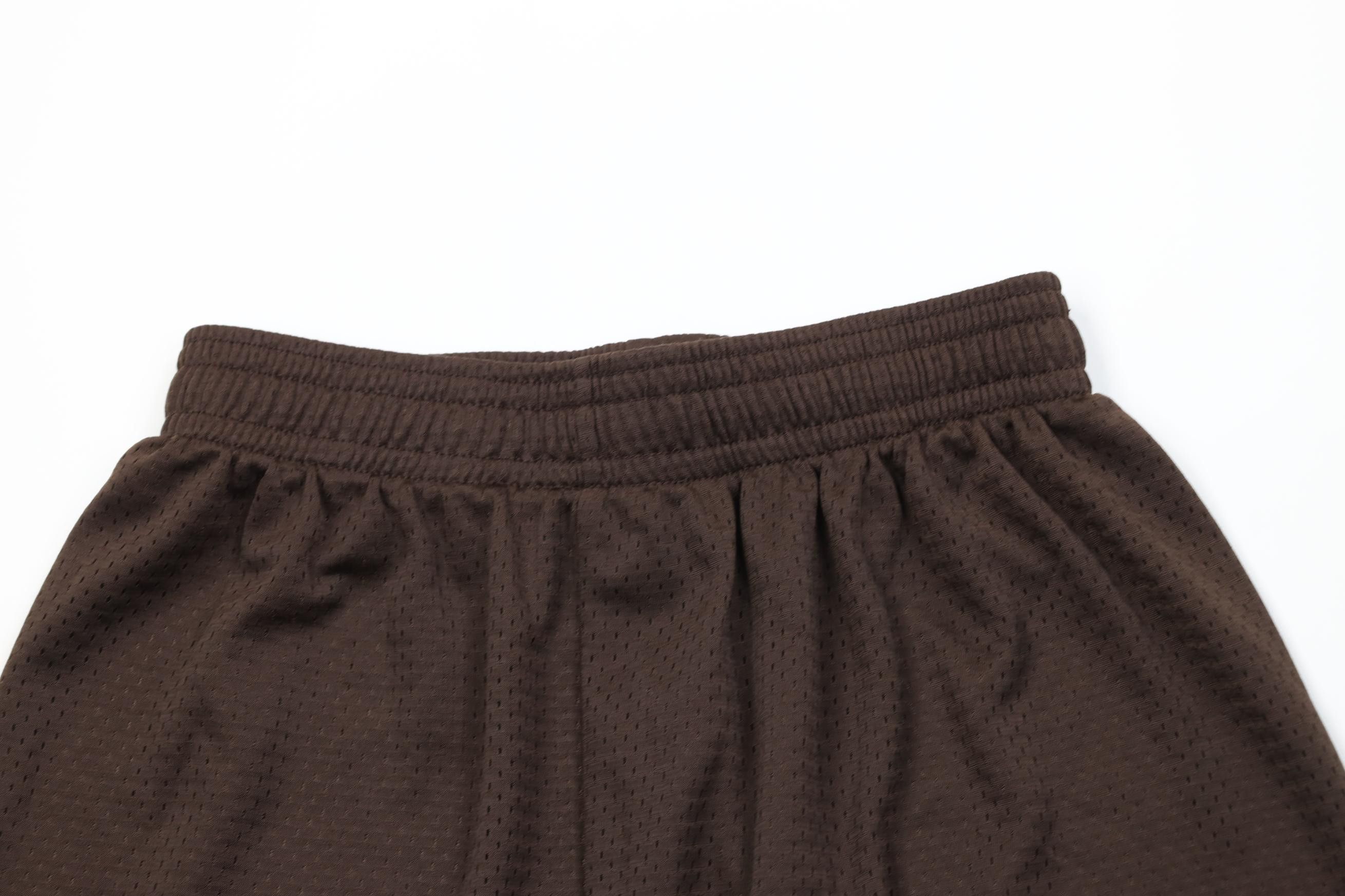 Vintage Vintage 90s Y2K Streetwear Mesh Above Knee Shorts Brown Size US 34 / EU 50 - 2 Thumbnail