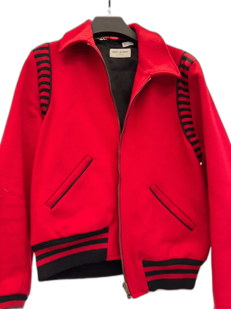 Saint Laurent Paris Saint Laurent Classic Red Varsity Jacket Size US M / EU 48-50 / 2 - 1 Thumbnail