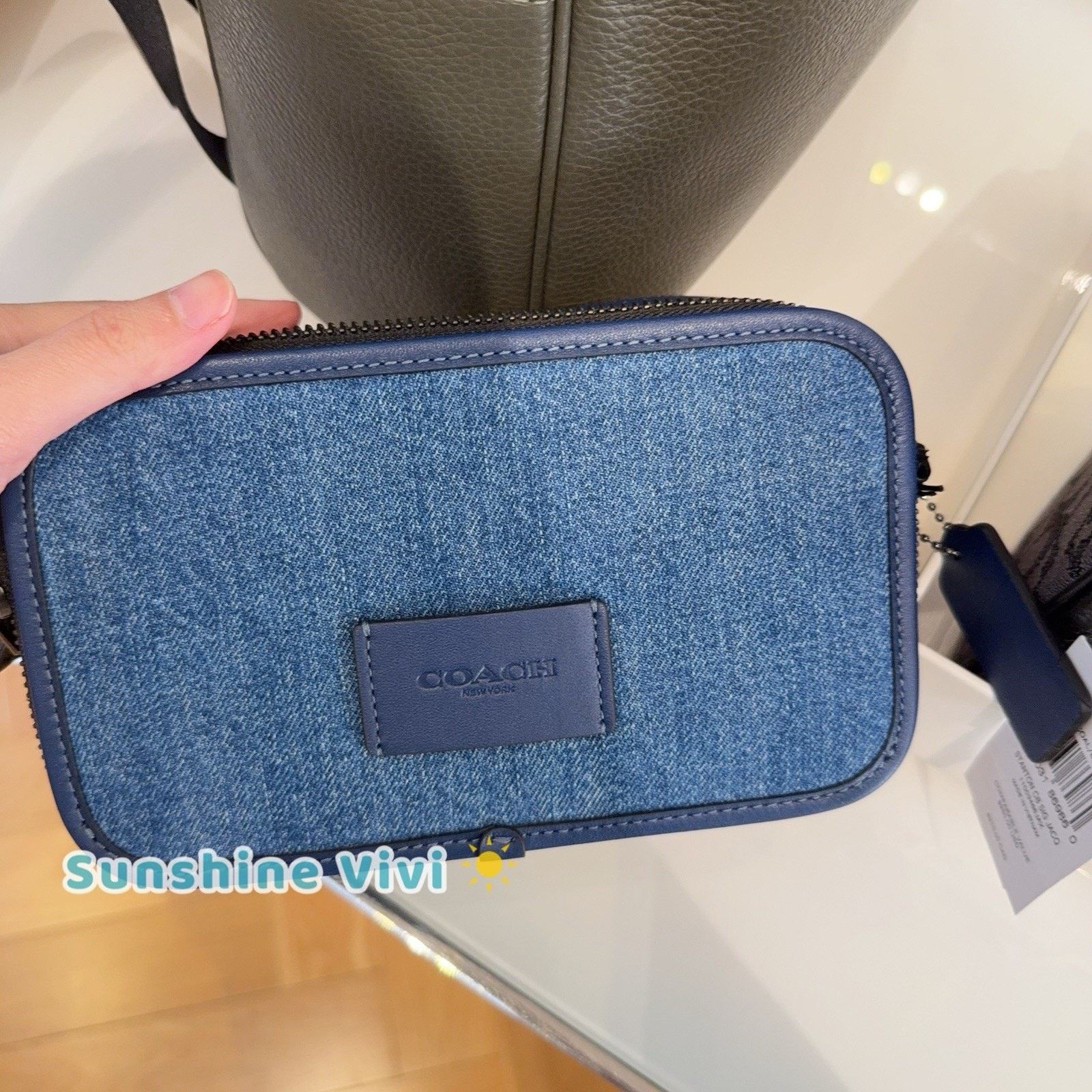 Coach NWT Coach Wyatt Crossbody Bag CBG14 Denim/Deep Blue Size ONE SIZE - 1 Thumbnail