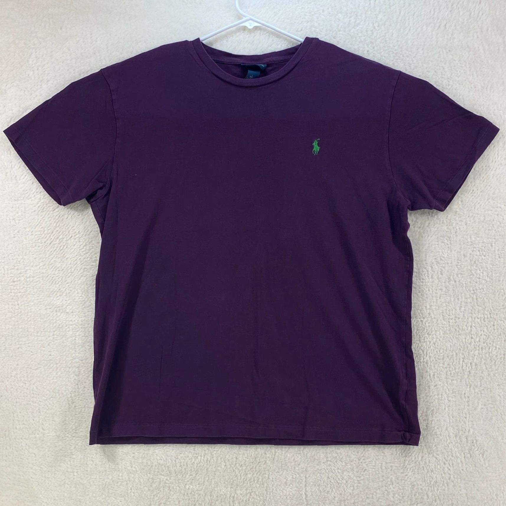 Polo Ralph Lauren VINTAGE Polo Ralph Lauren Mens Large T-Shirt Purple Green Pony Short Sleeve VTG Size US L / EU 52-54 / 3 - 2 Thumbnail
