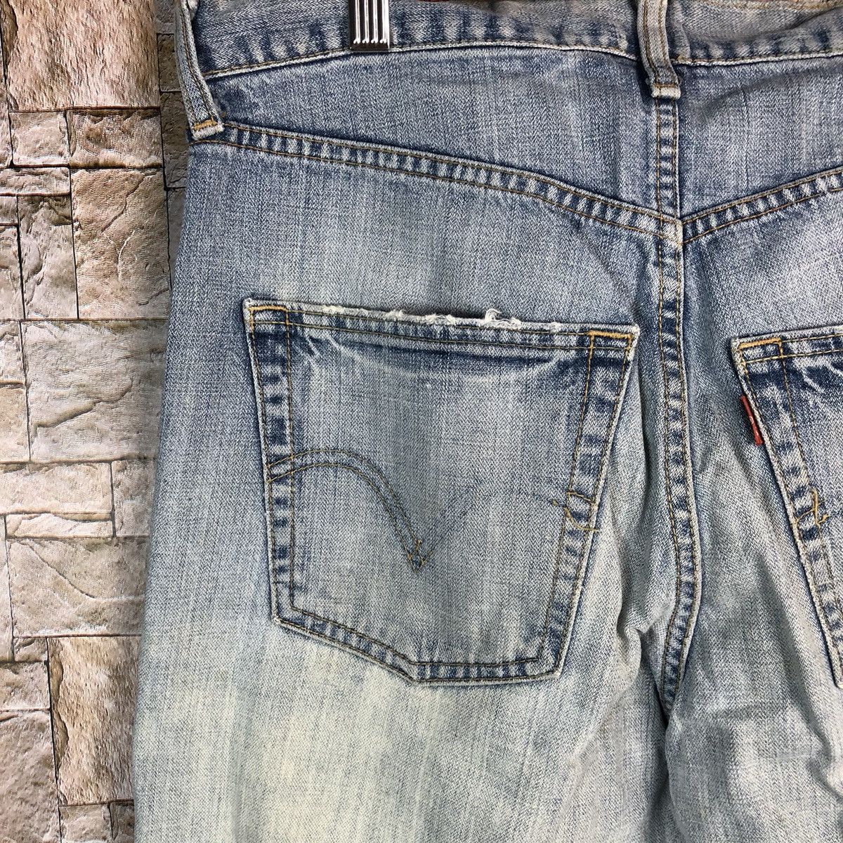 Levi's Levis vintage ripped Blue Denim Pants #A607 Size US 33 - 18 Thumbnail