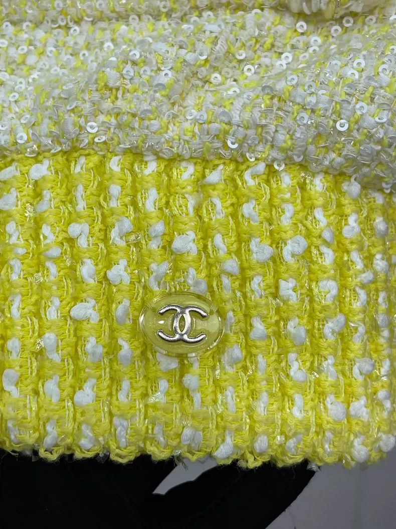 Chanel Chanel Beach series show yellow tweed zipper jacket 2504-Ne Size XXS / US 00 / IT 34 - 9 Thumbnail