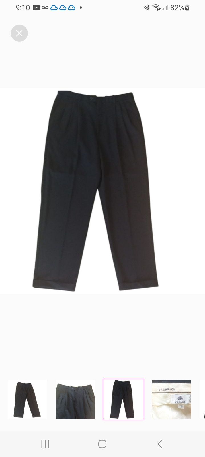 Bachrach Vintage BACHRACH Pure Wool Pants Size US 34 / EU 50 - 3 Thumbnail