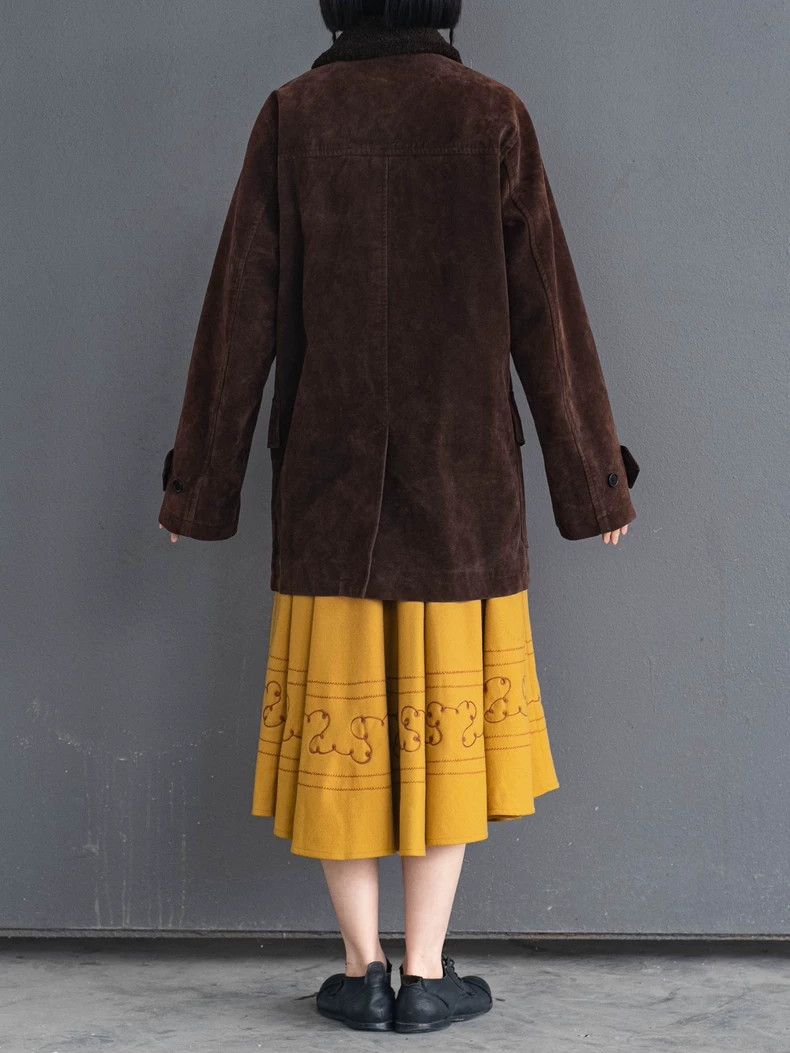 Kenzo KENZO Brown suede fur collar coat vintage Size M / US 6-8 / IT 42-44 - 3 Thumbnail