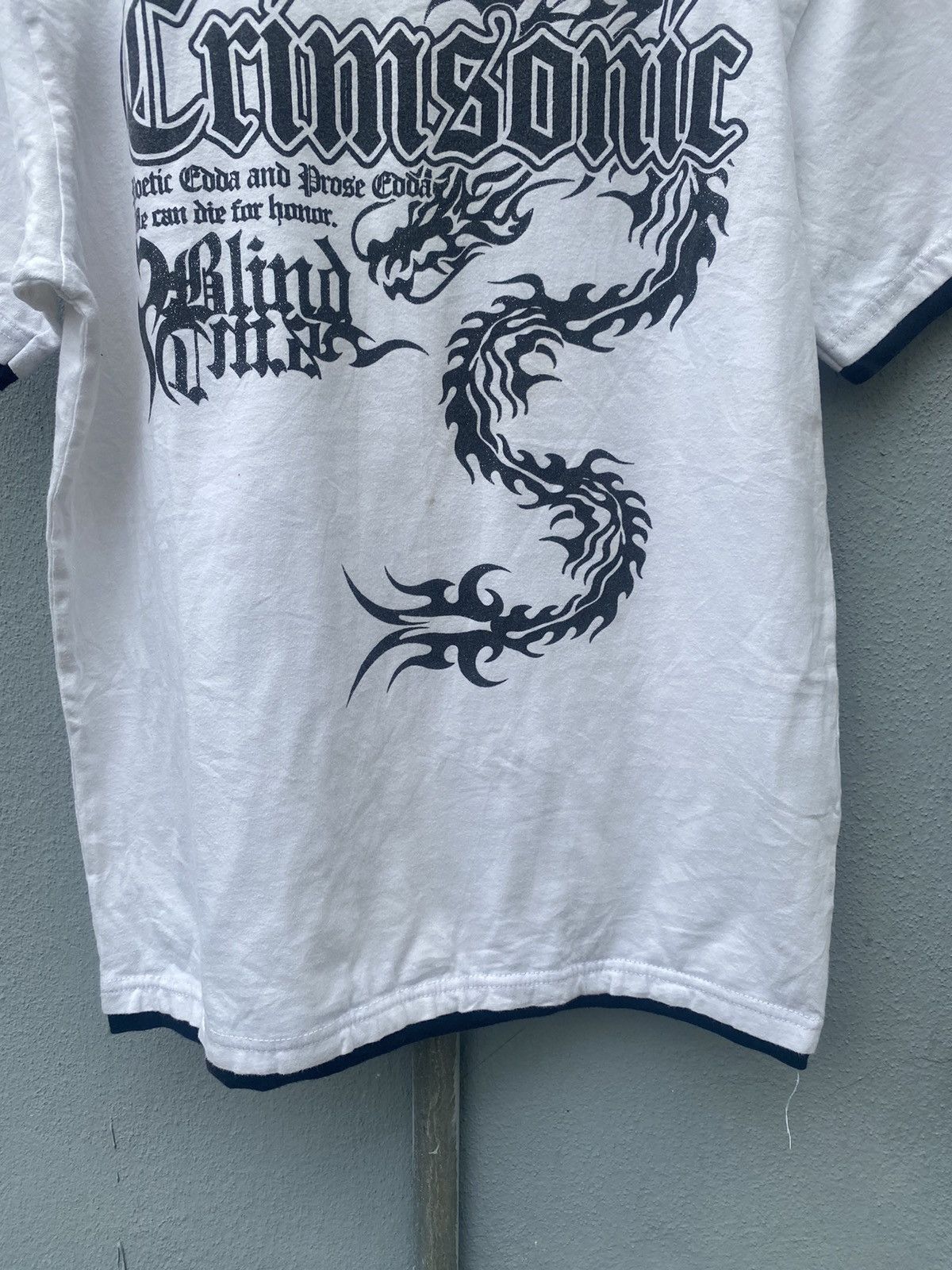 14th Addiction × Affliction × JNCO Vintage Crimsonic Tribal Poem Dragon Tshirt Size US M / EU 48-50 / 2 - 6 Thumbnail