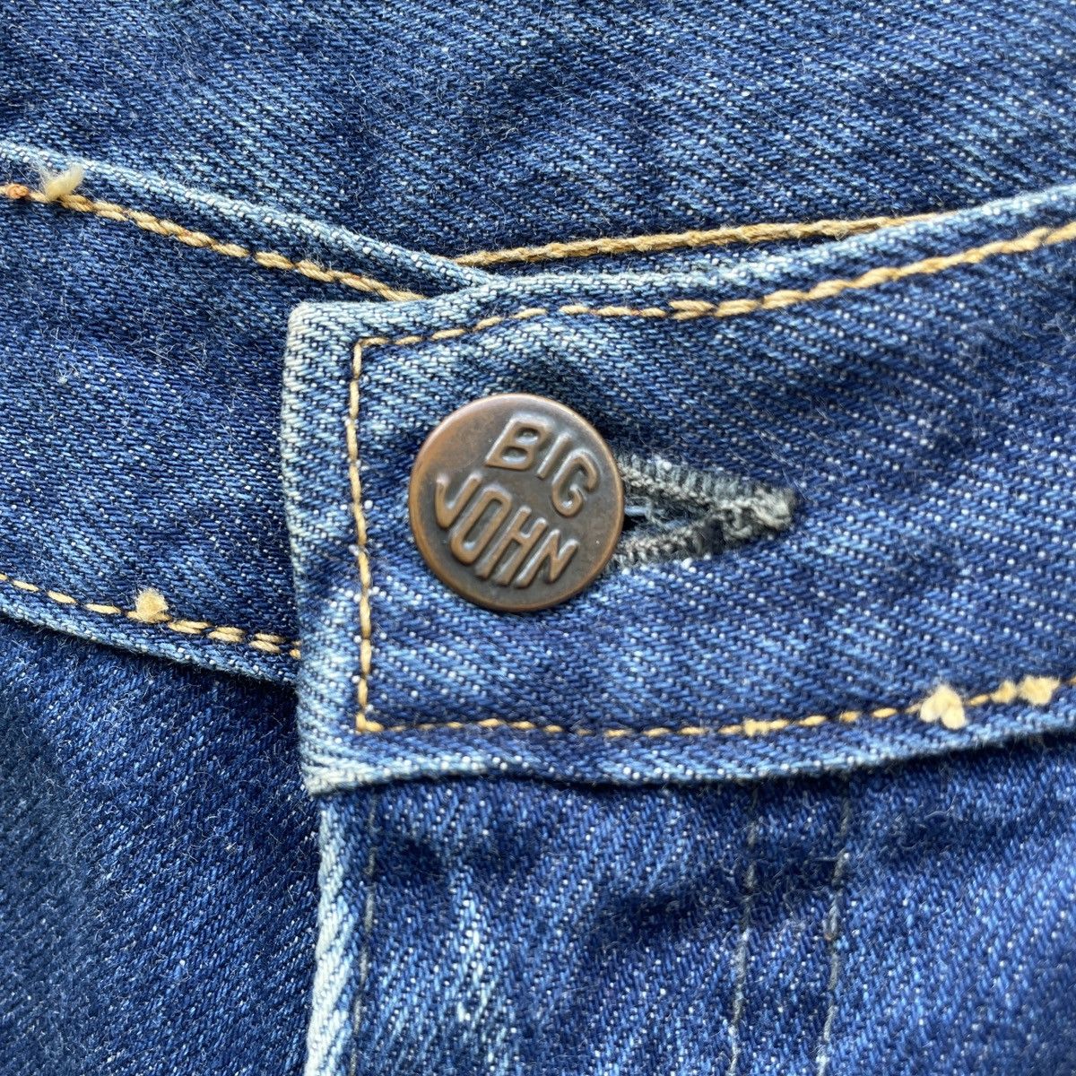 Japanese Brand Vintage 80s Big John Flare Talon Zip Jeans Denim Pants Faded Size US 29 - 6 Thumbnail